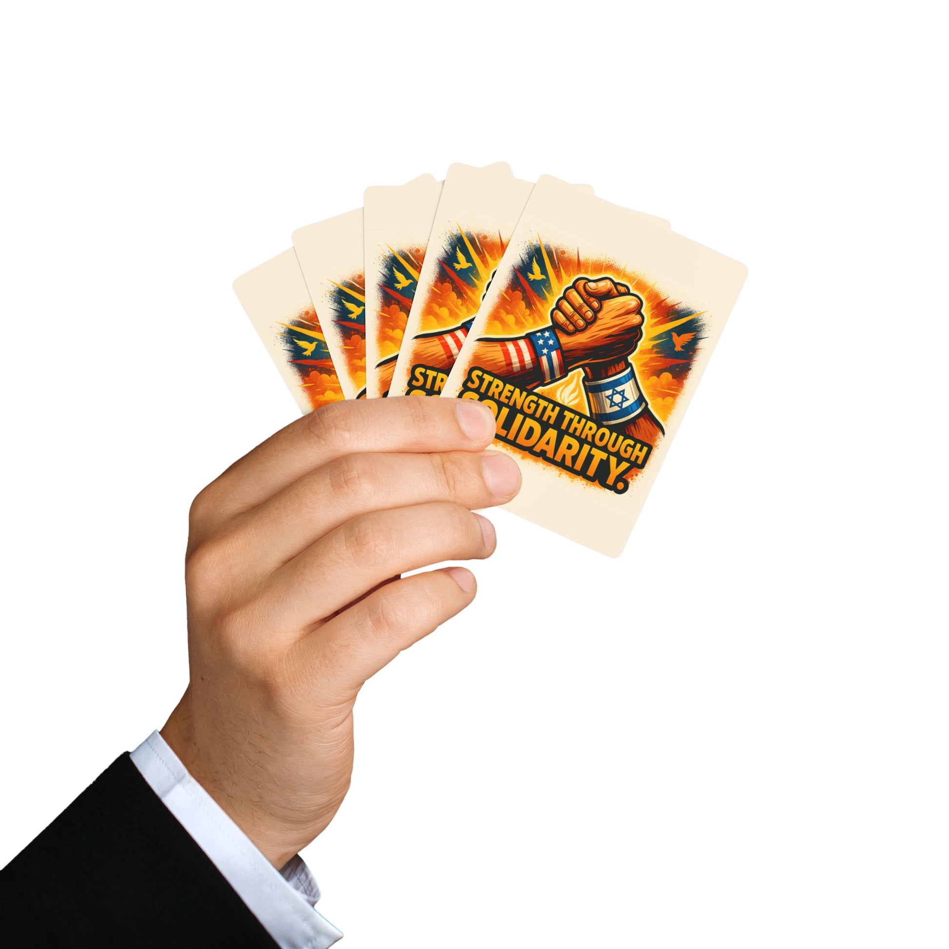 Strength Through Solidarity Poker Playing Cards - American Zionist