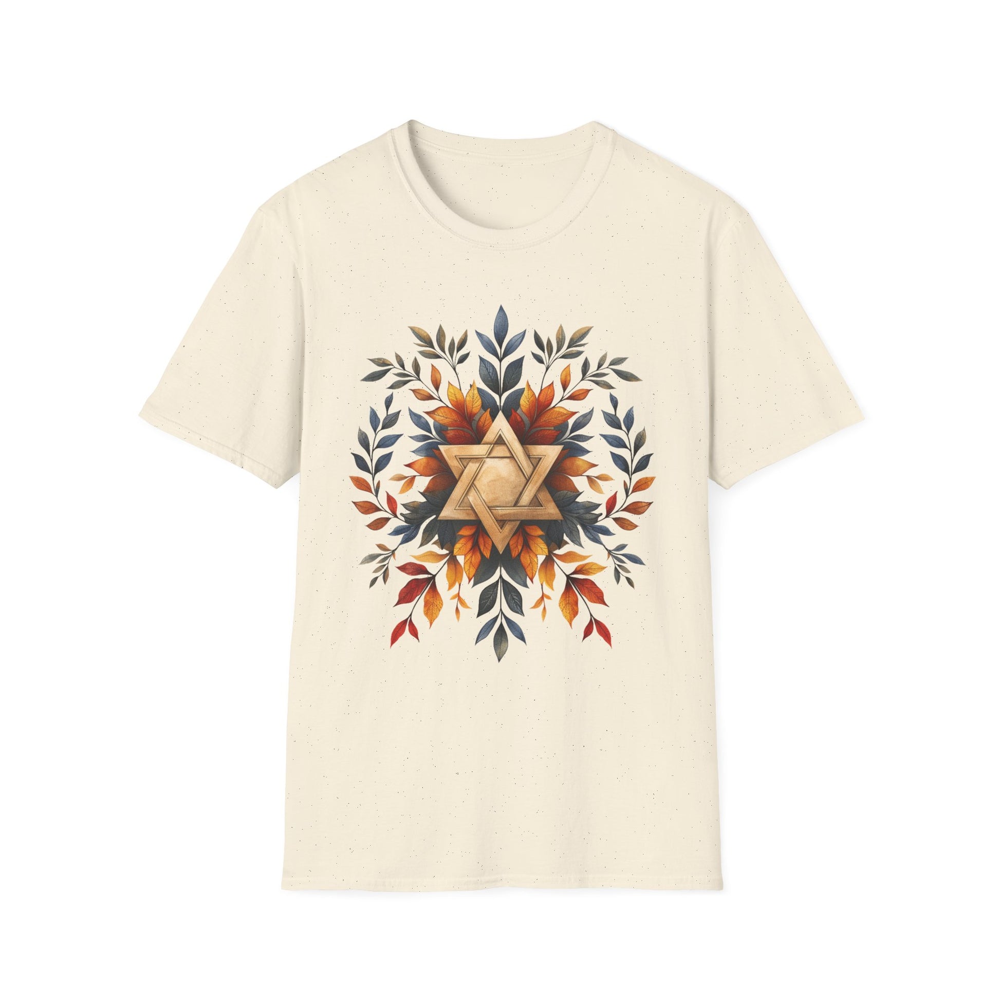 Star of David Wreath Unisex Softstyle T-Shirt - American Zionist