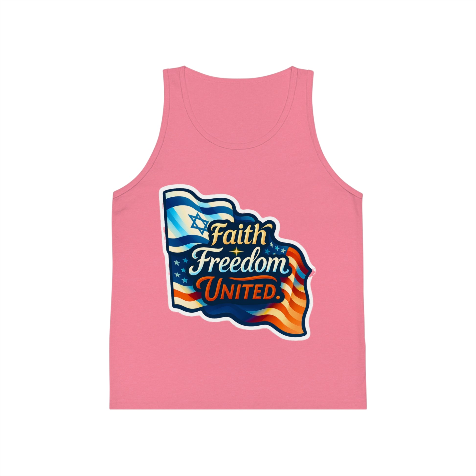 Faith Freedom United Kid's Jersey Tank Top - American Zionist