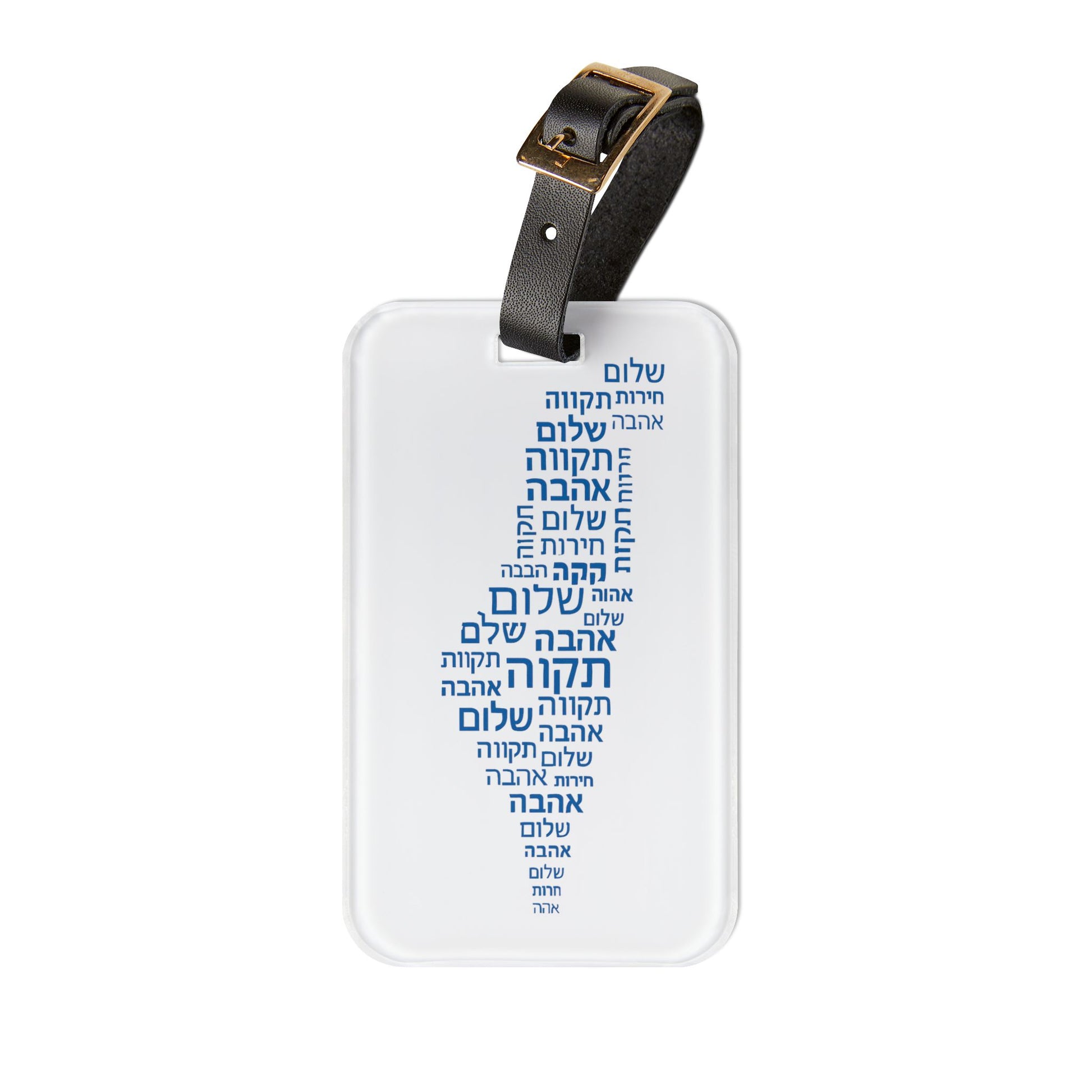 Hebrew Letters Luggage Tag - American Zionist