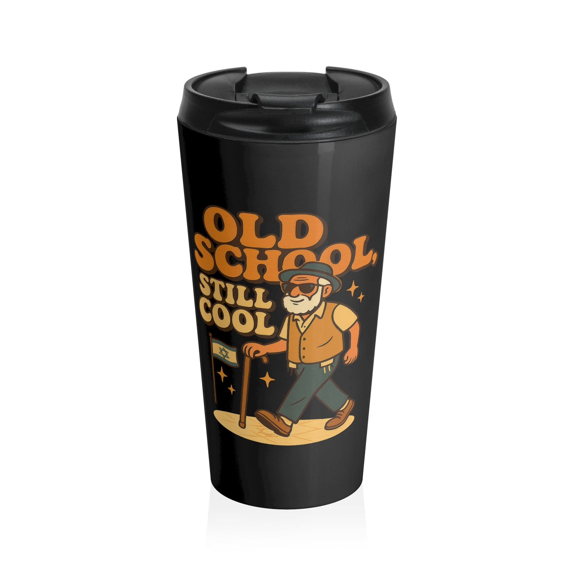 Old School Grandpa Stainless Steel Travel Mug - American Zionist