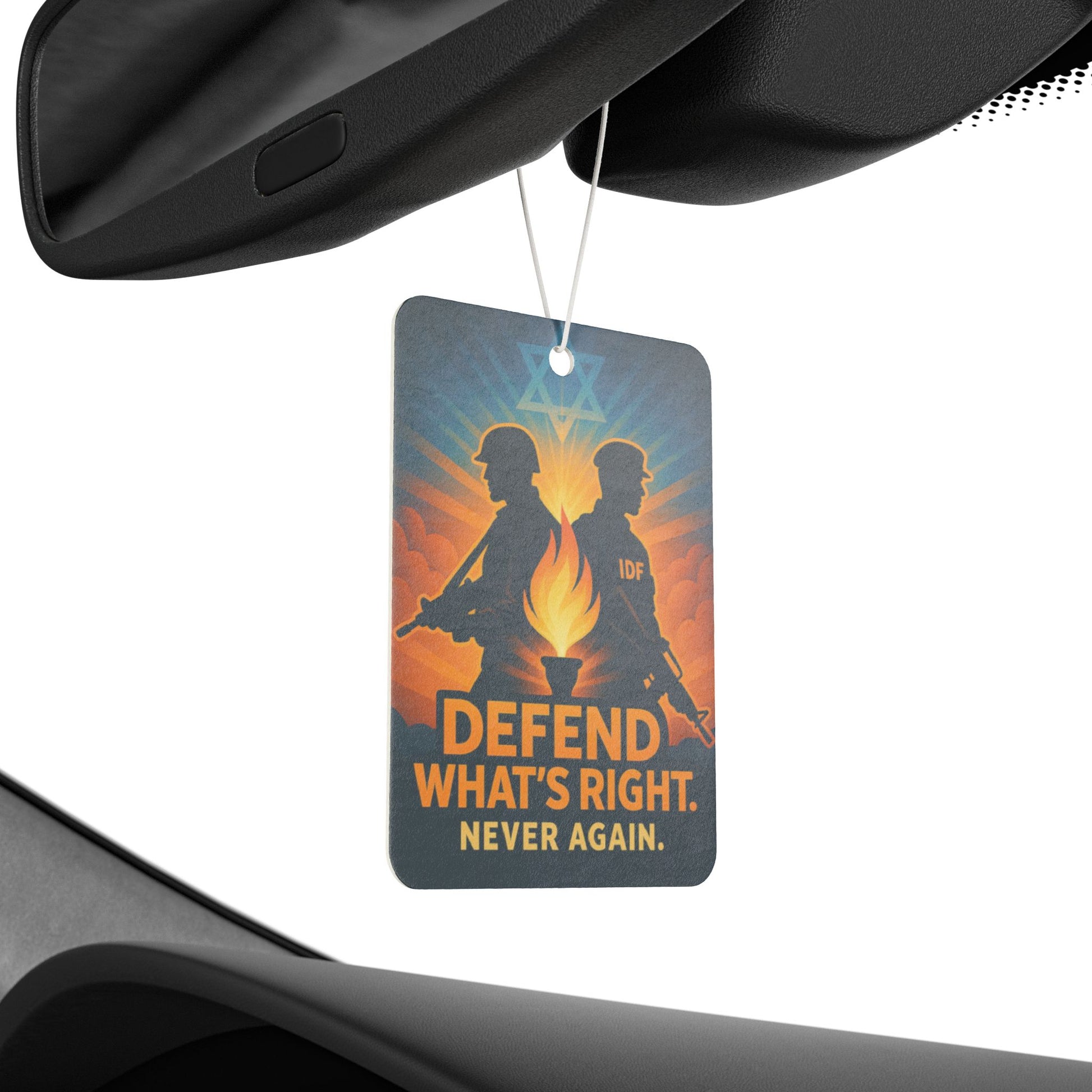 Defend Whats Right Car Air Freshener - American Zionist