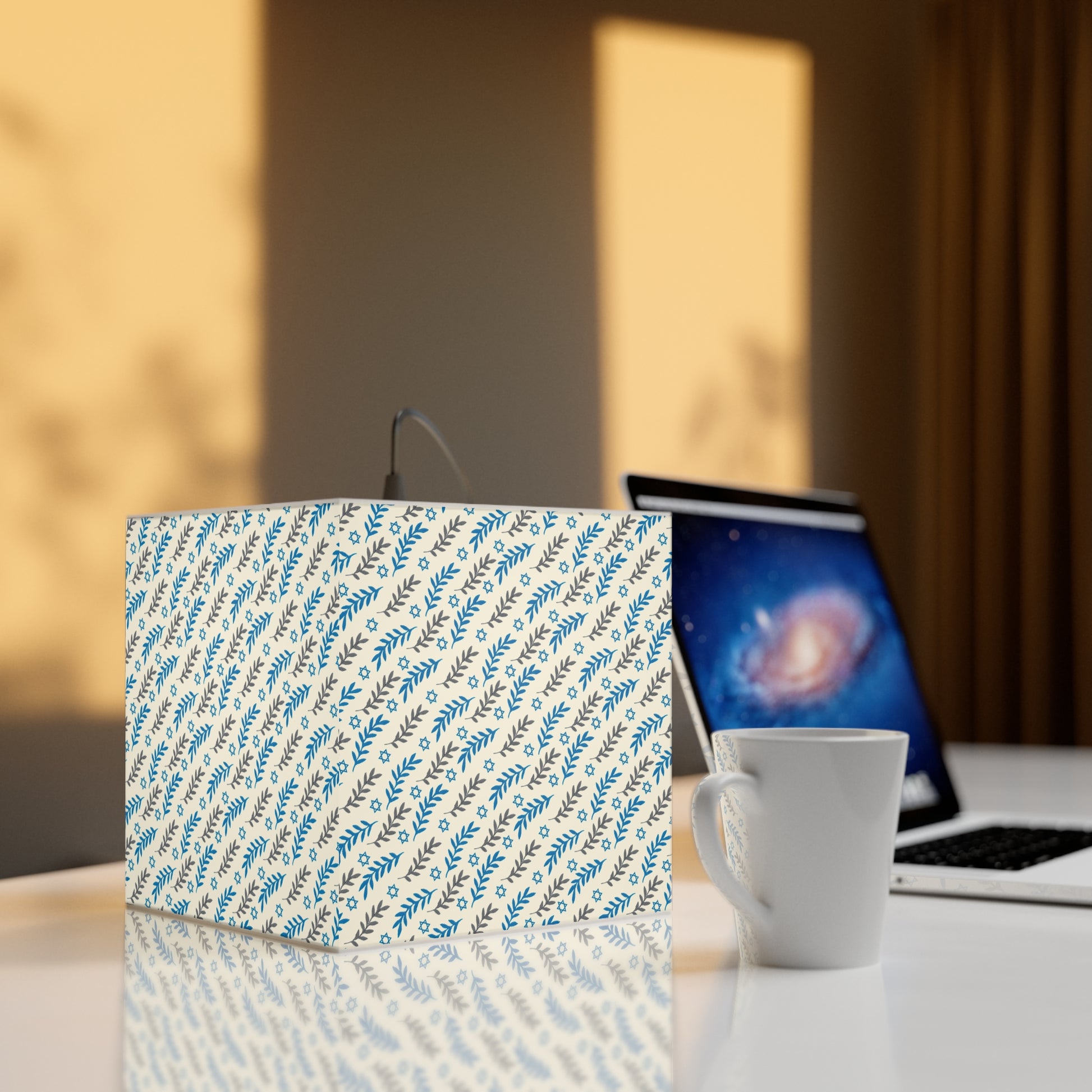Olive And Shield Light Cube Lamp - American Zionist