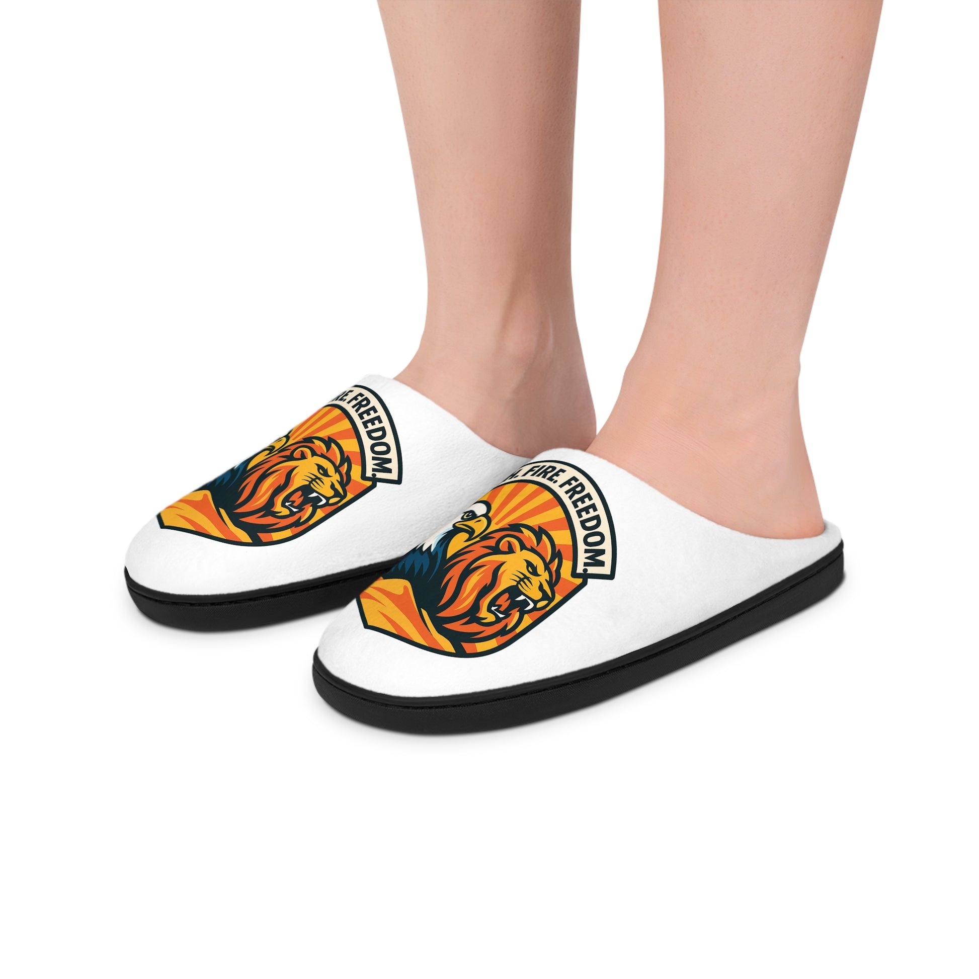 Lions Eagles Rise Men's Indoor Slippers - American Zionist