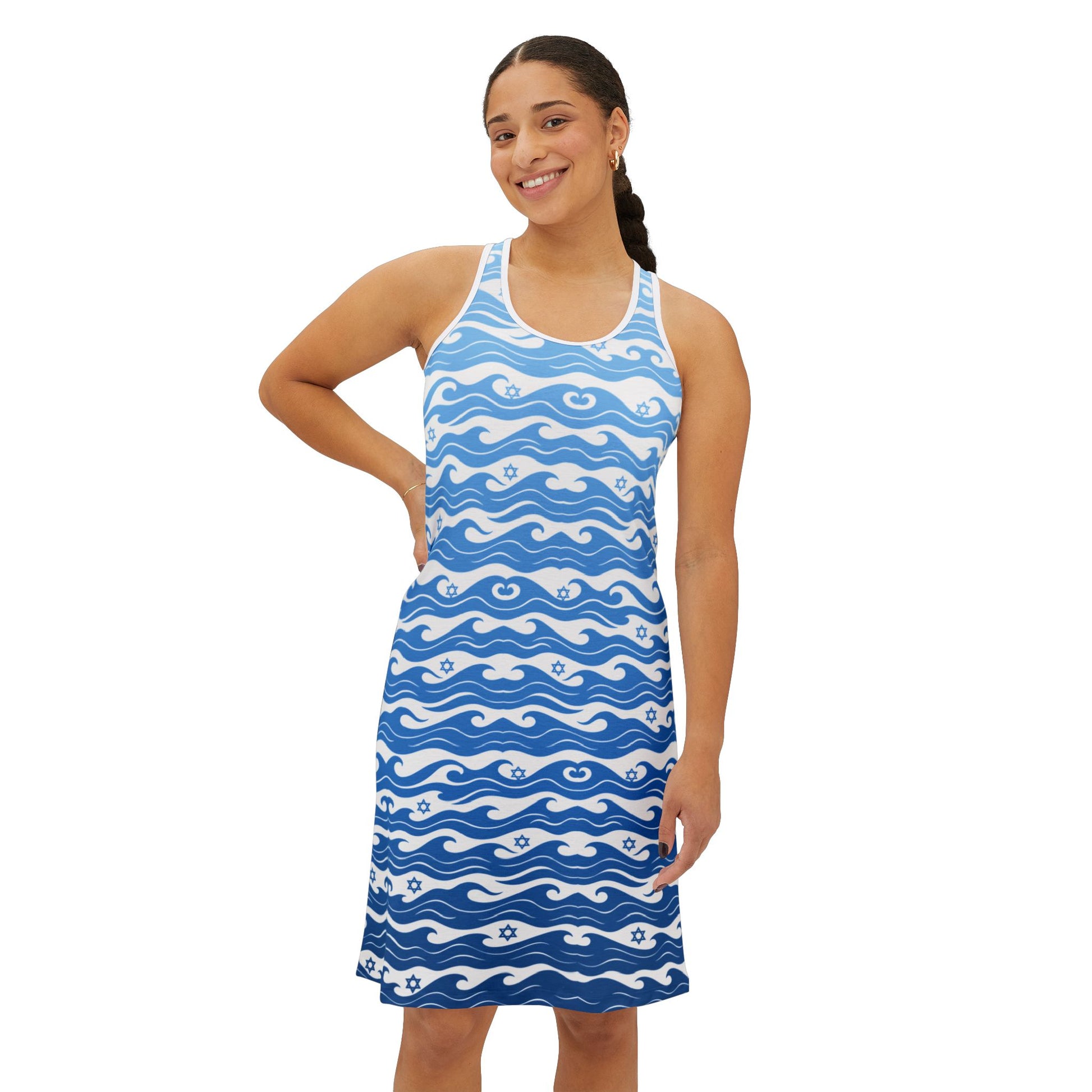 Waves of the Land Women's Racerback Dress (AOP) - American Zionist