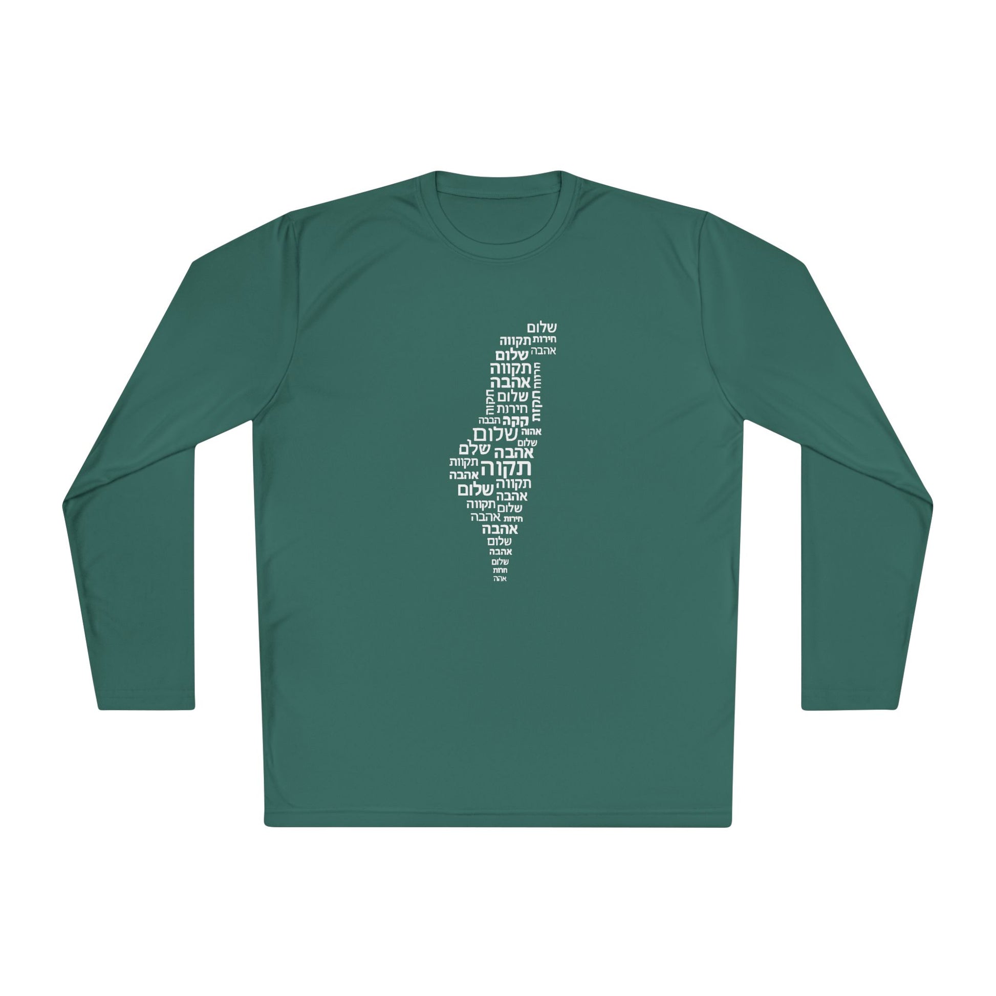 Hebrew Letters Unisex Lightweight Long Sleeve Tee - American Zionist