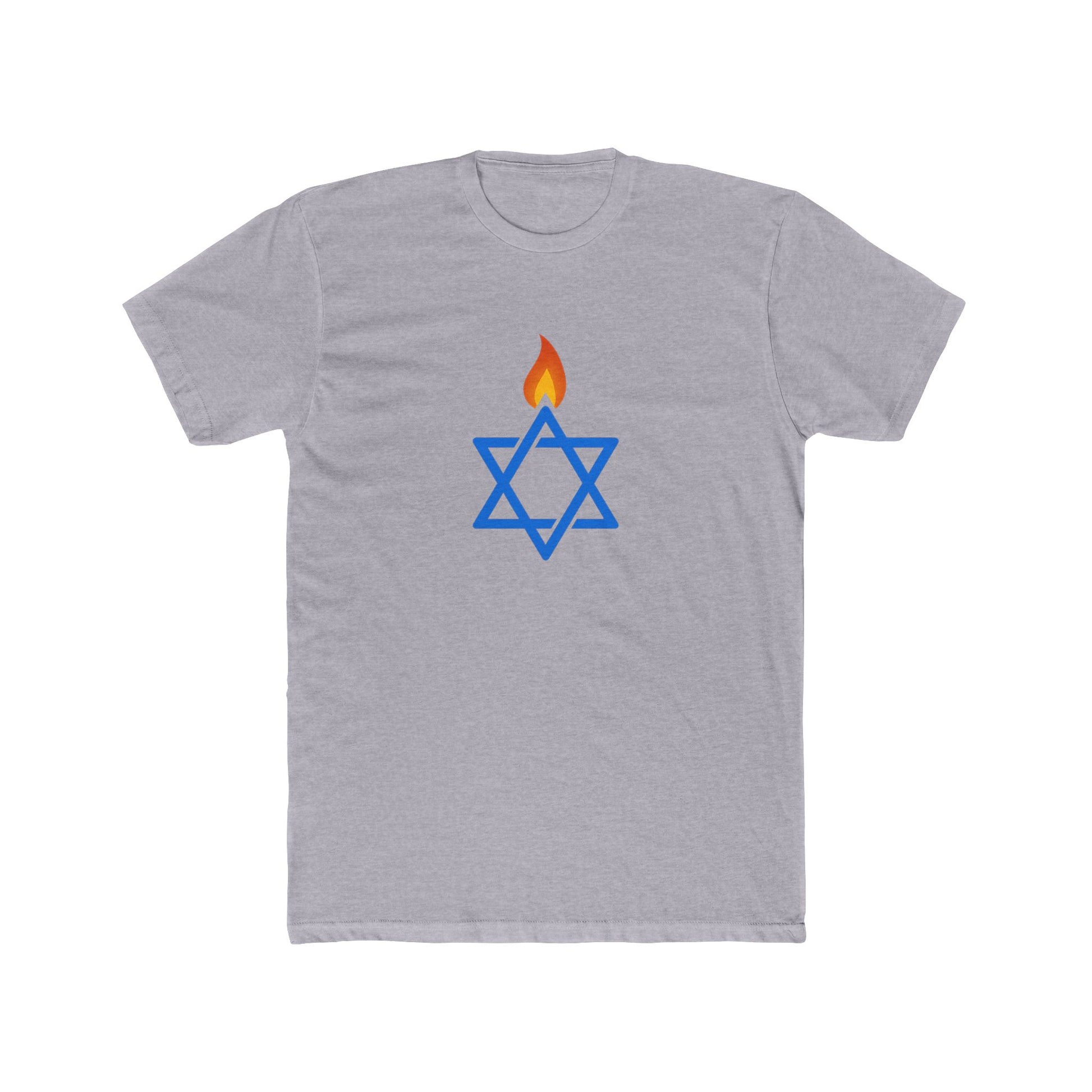 Fire Stars Of David Unisex Cotton Crew Tee - American Zionist