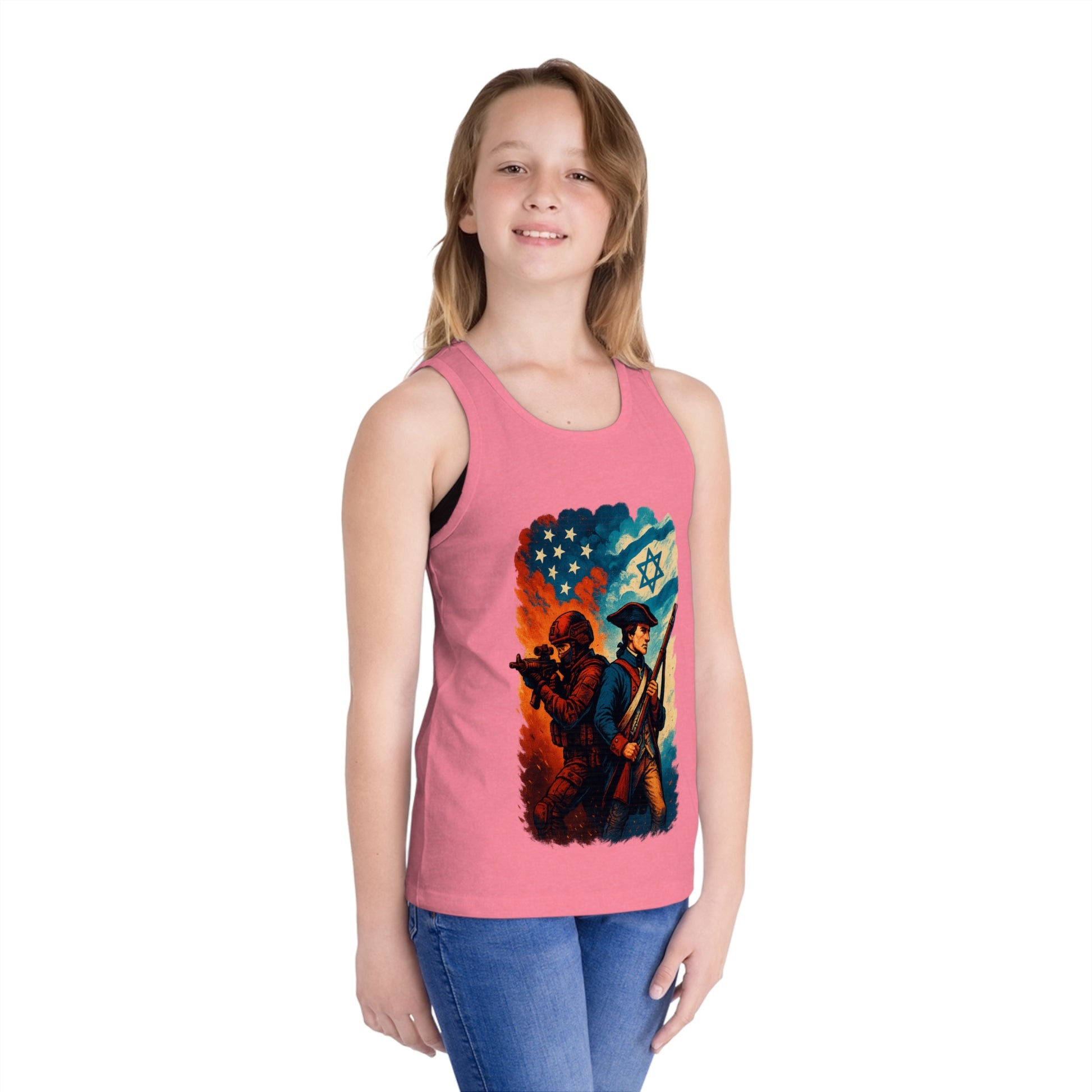 Defenders Across Generations Kid's Jersey Tank Top - American Zionist