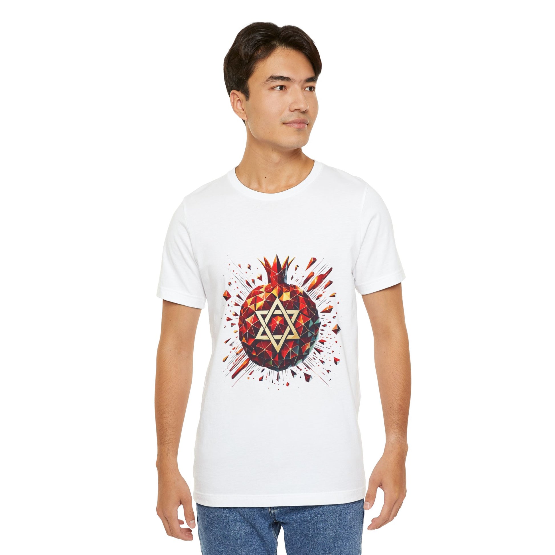 Pomegranate Star of David Unisex Jersey T-Shirt - American Zionist