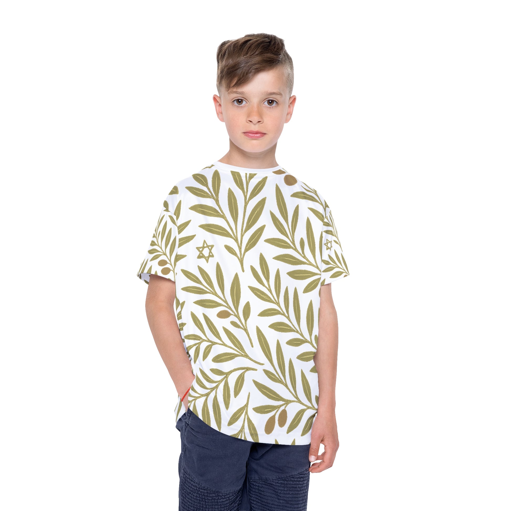 Olive Bloom Kids Sports Jersey (AOP) - American Zionist