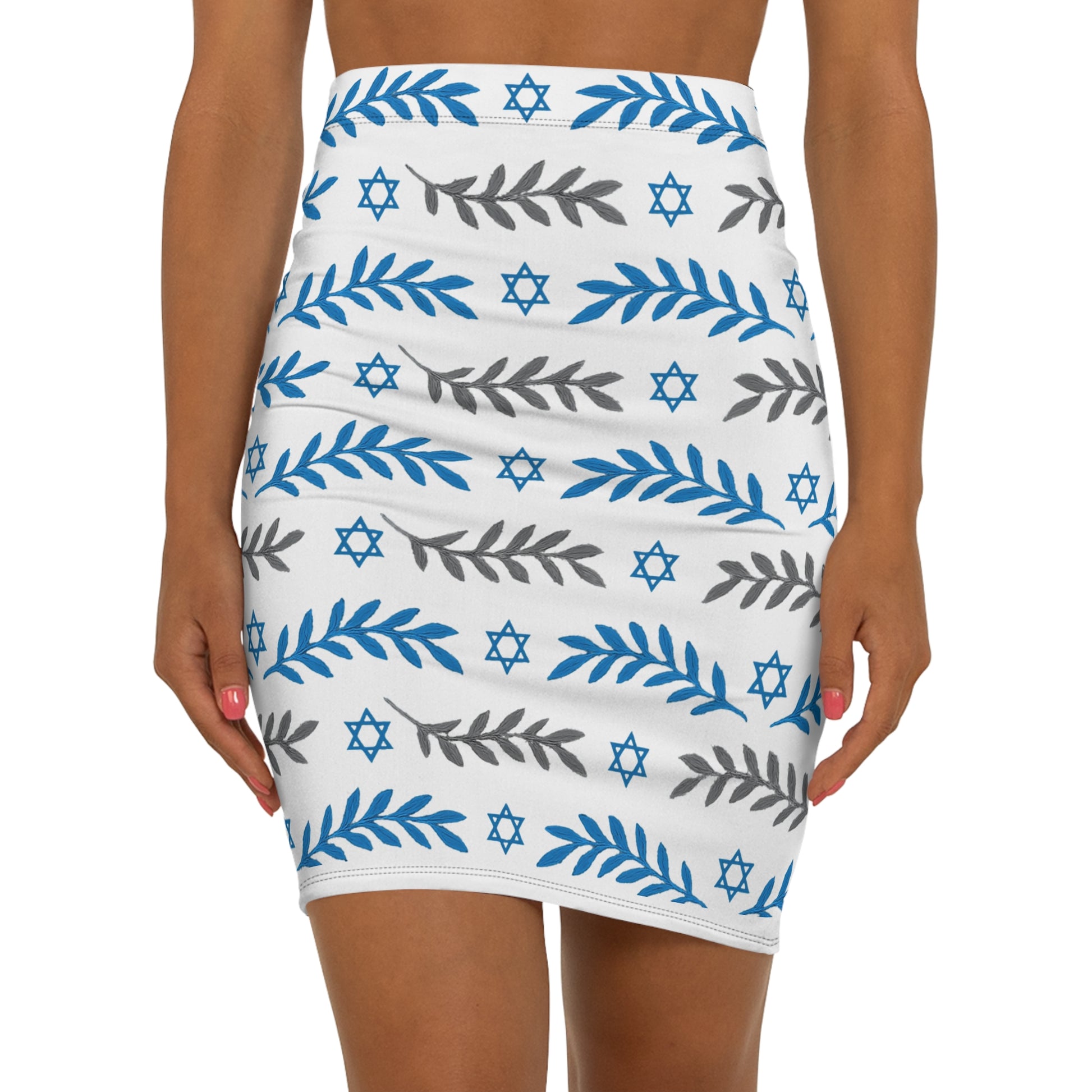Olive and Shield Women's Mid - Waist Pencil Skirt (AOP) - American Zionist