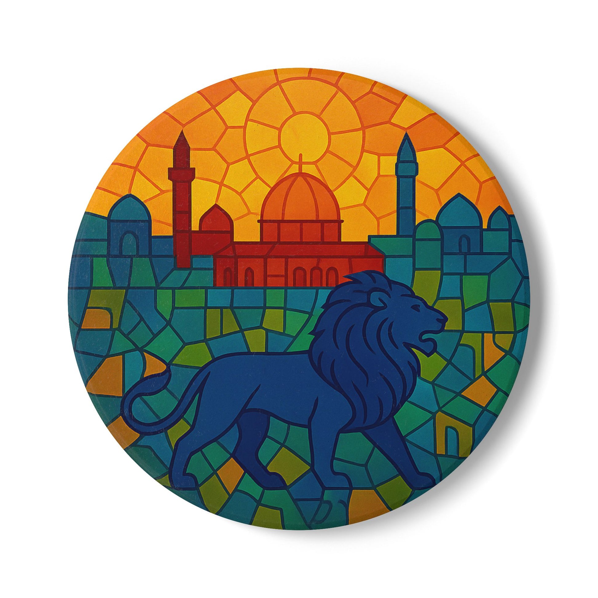 Guardian Of The City Ceramic Coaster - American Zionist