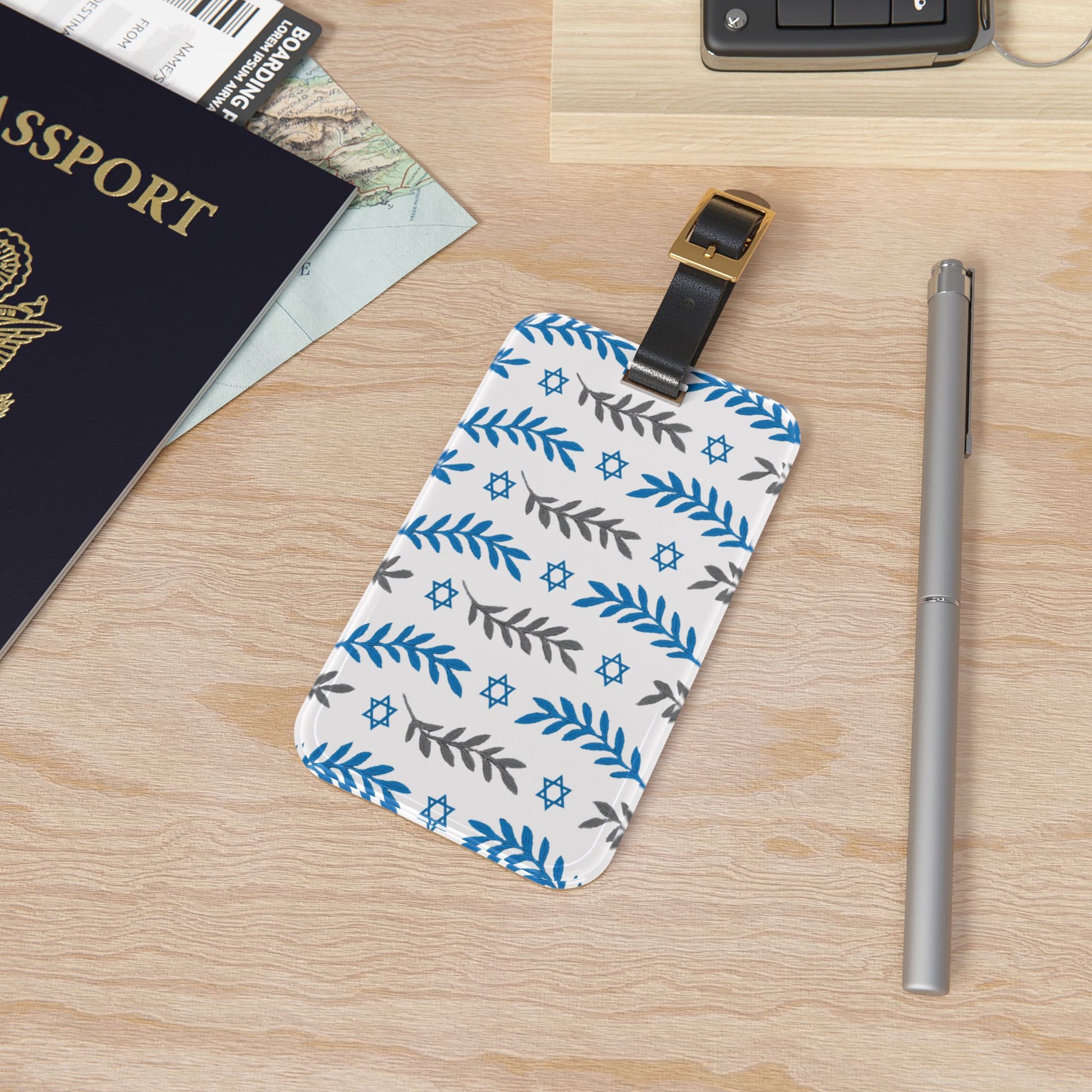 Olive and Shield Luggage Tag - American Zionist