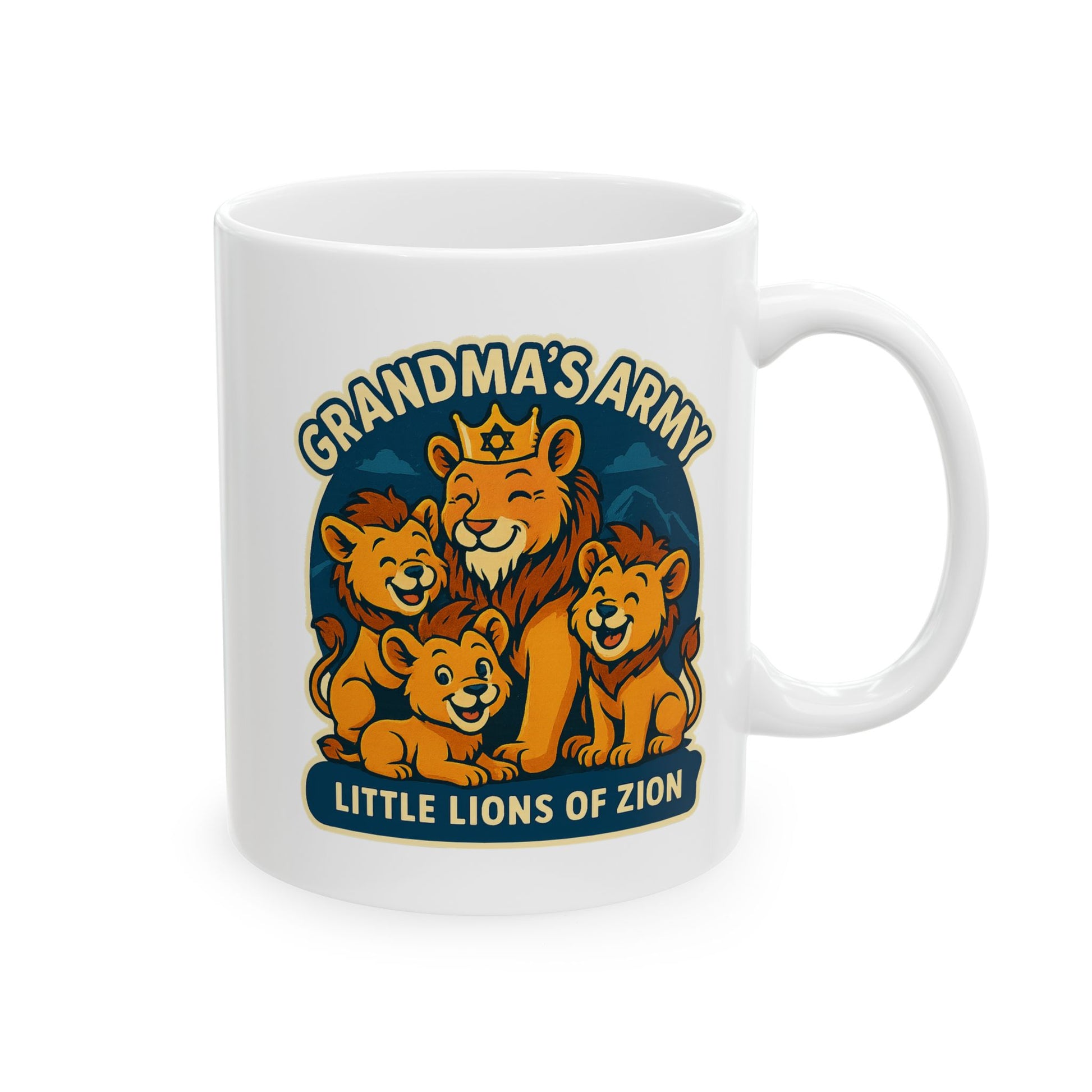 Grandma's Little Lions Ceramic Mug 11oz, 15oz - American Zionist