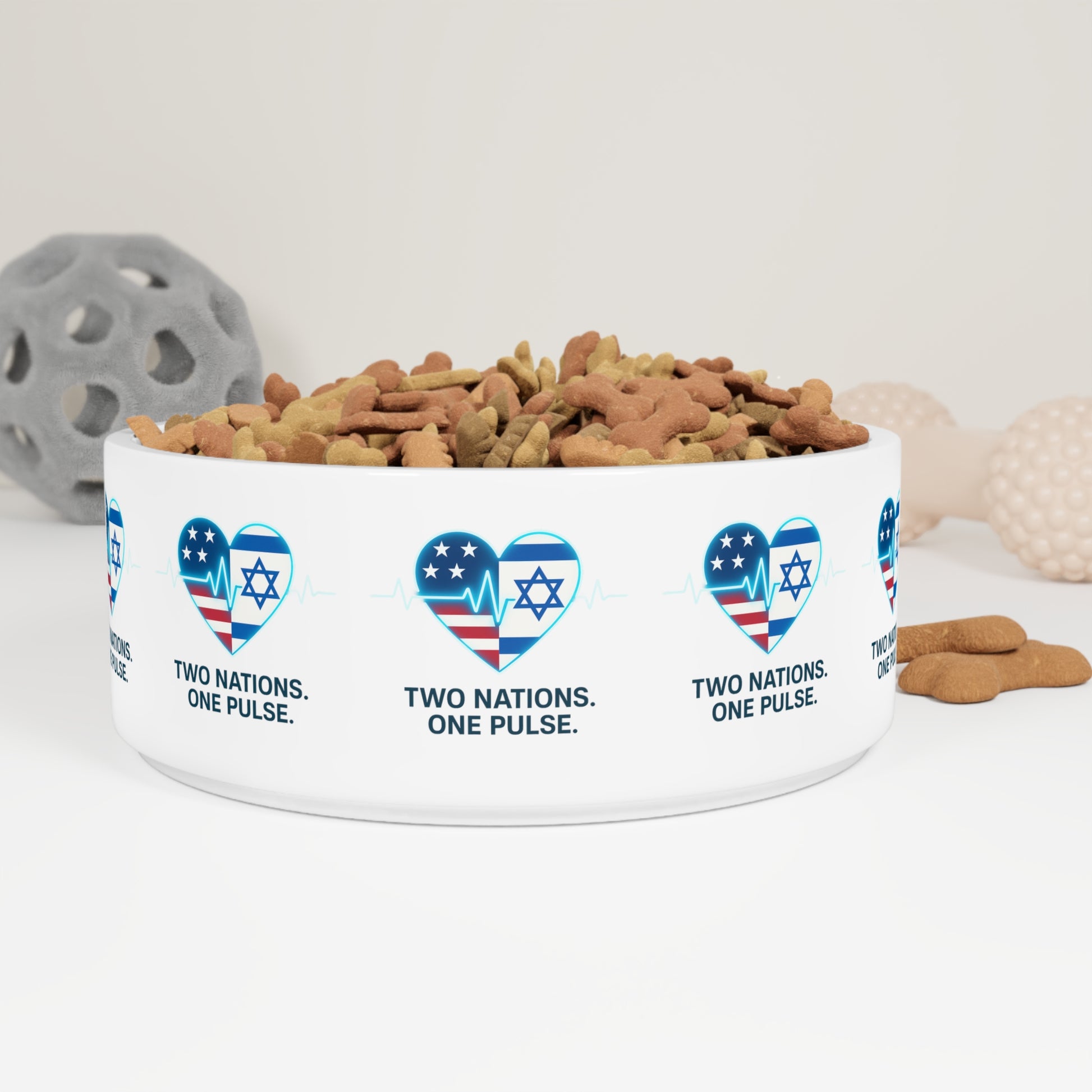Two Nations. One Pulse Pet Bowl 16oz - American Zionist