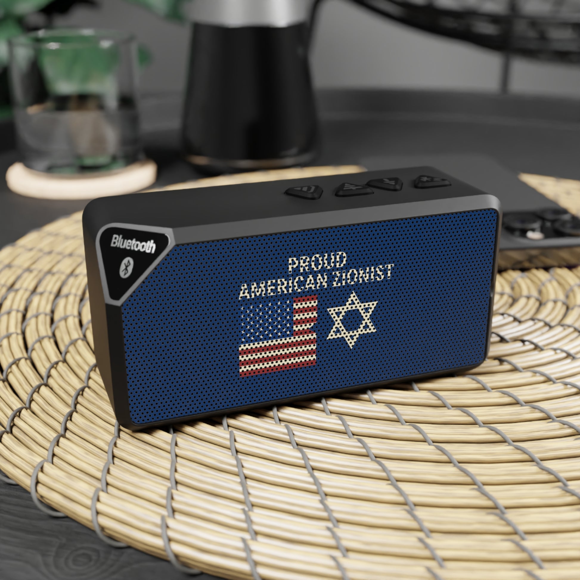 Blue Proud American Zionist Jabba Bluetooth Speaker - American Zionist