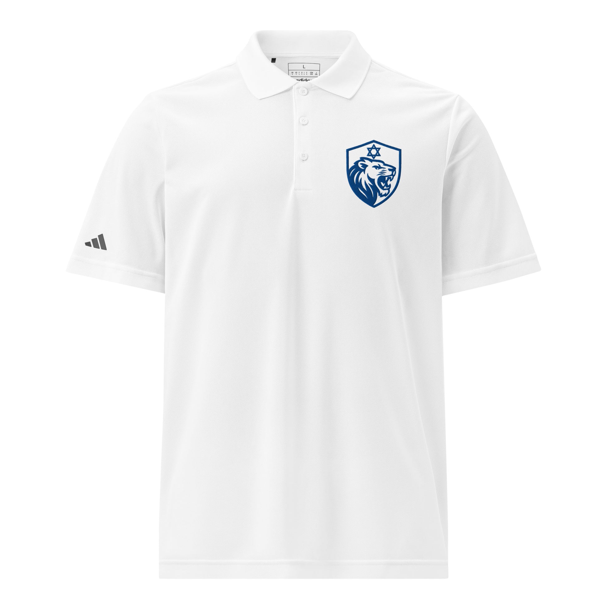 Lion Shield Of Israel Embroidery Adidas Sport Polo - American Zionist