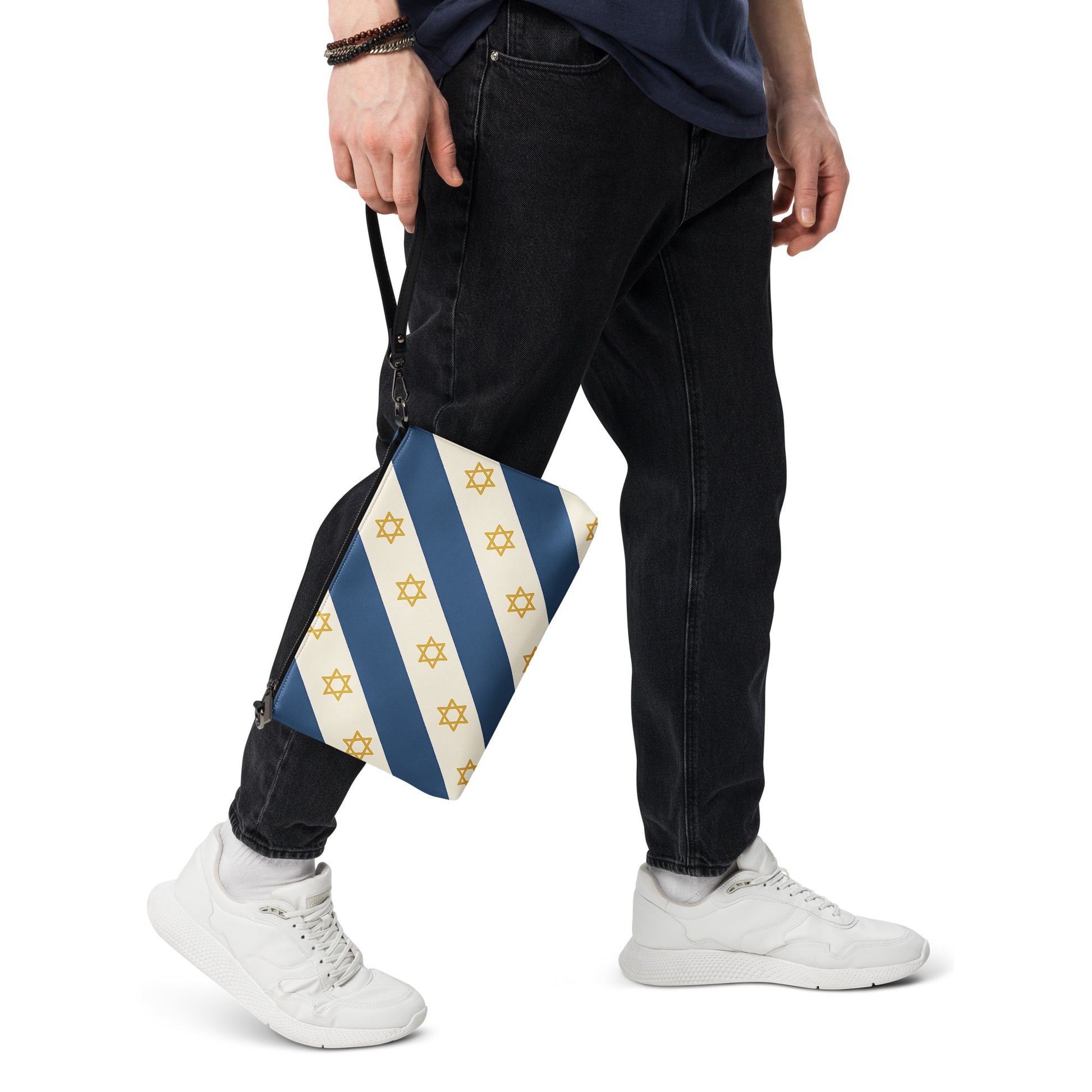 Israel Regalia Stripe All - Over Print Crossbody Bag - American Zionist