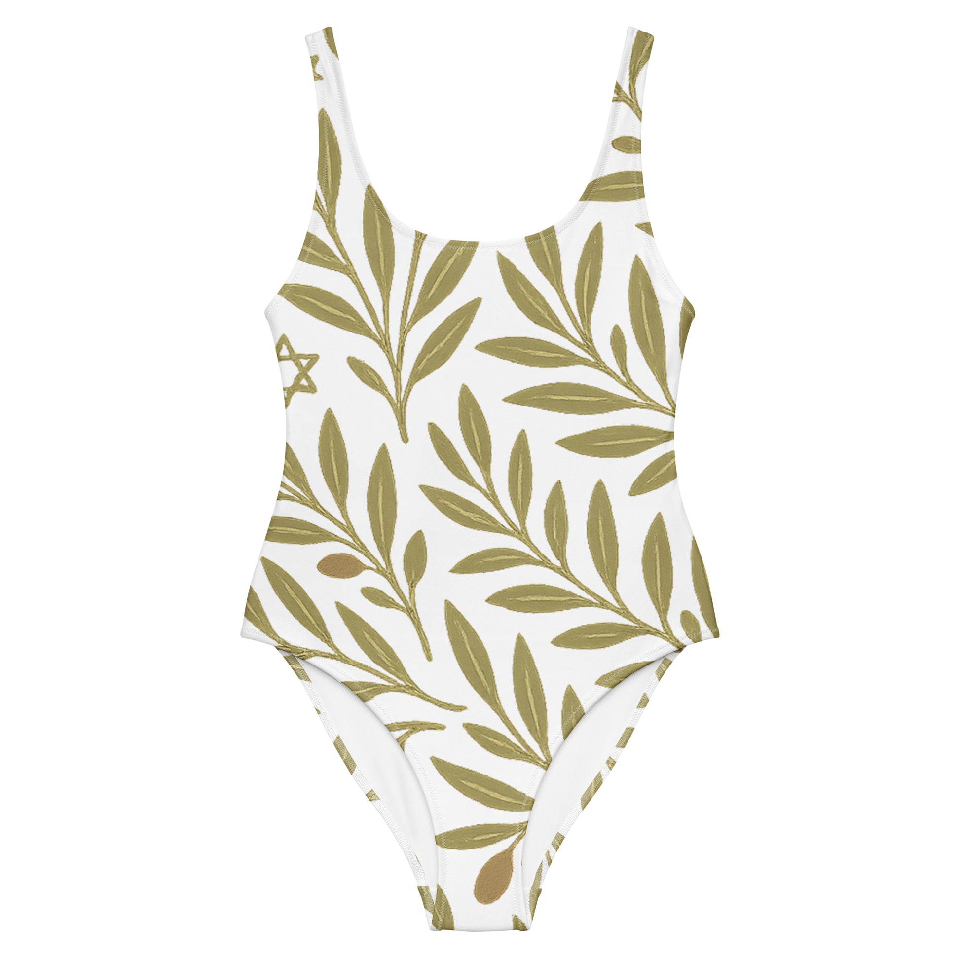 Olive Bloom All - Over Print One - Piece Swimsuit - American Zionist