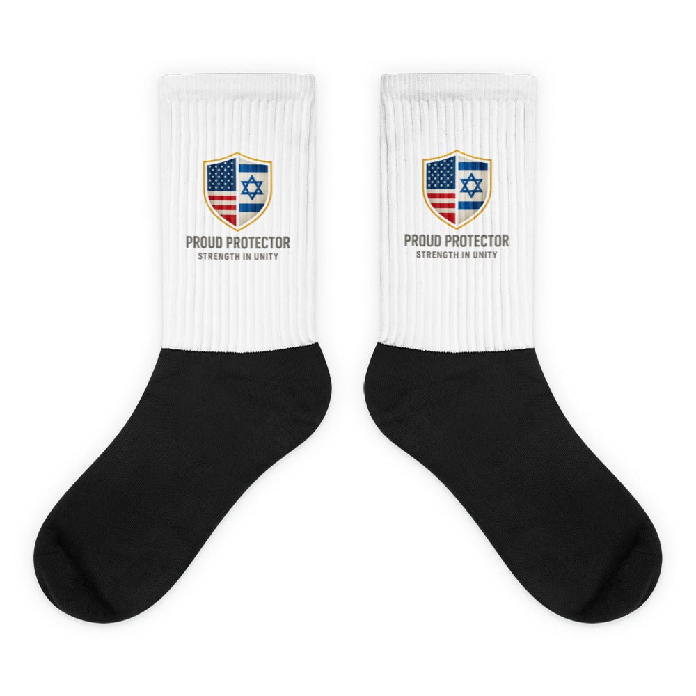 Proud Protector Black Foot Sublimated Socks - American Zionist