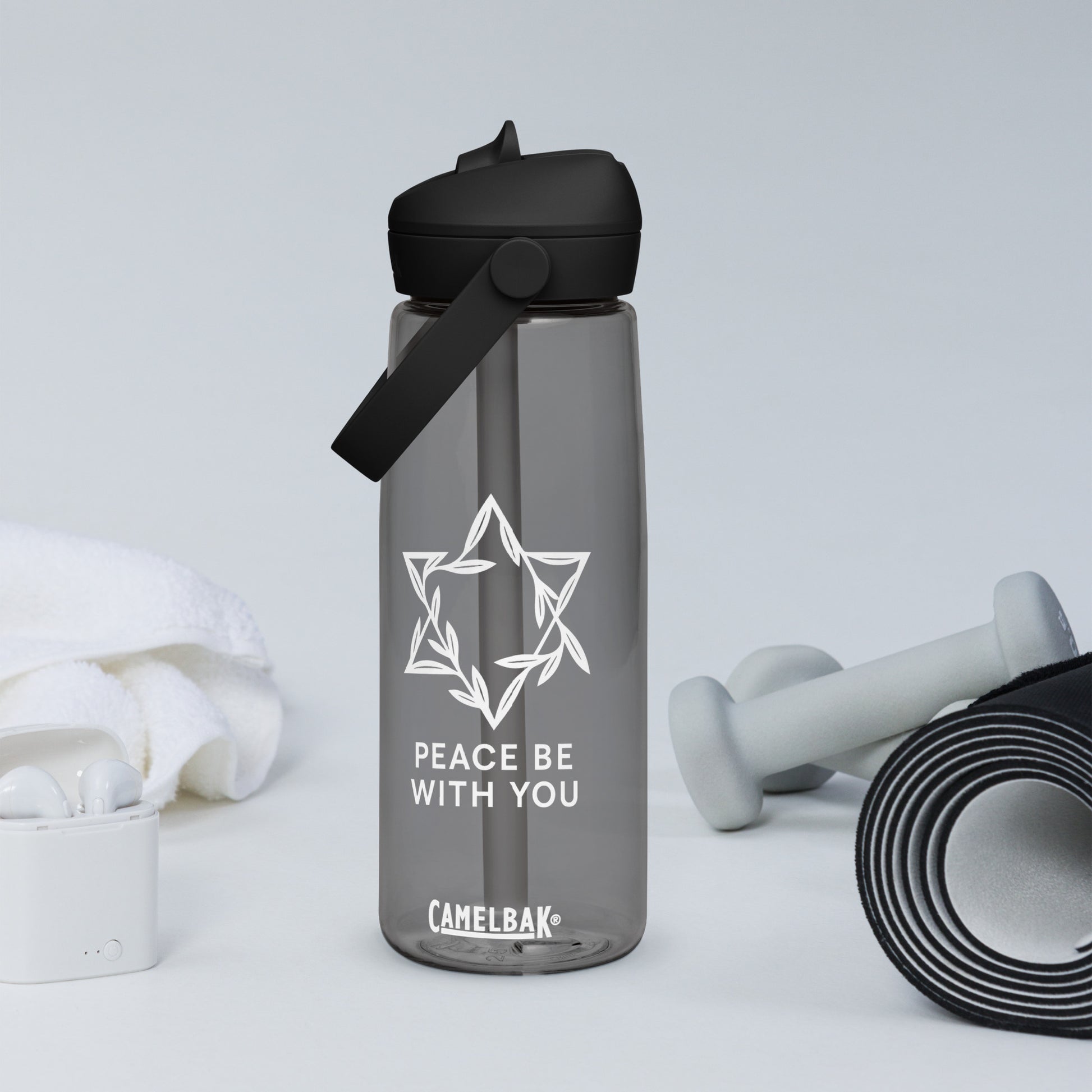 Peacewoven Star Flip Straw Water Bottle - American Zionist