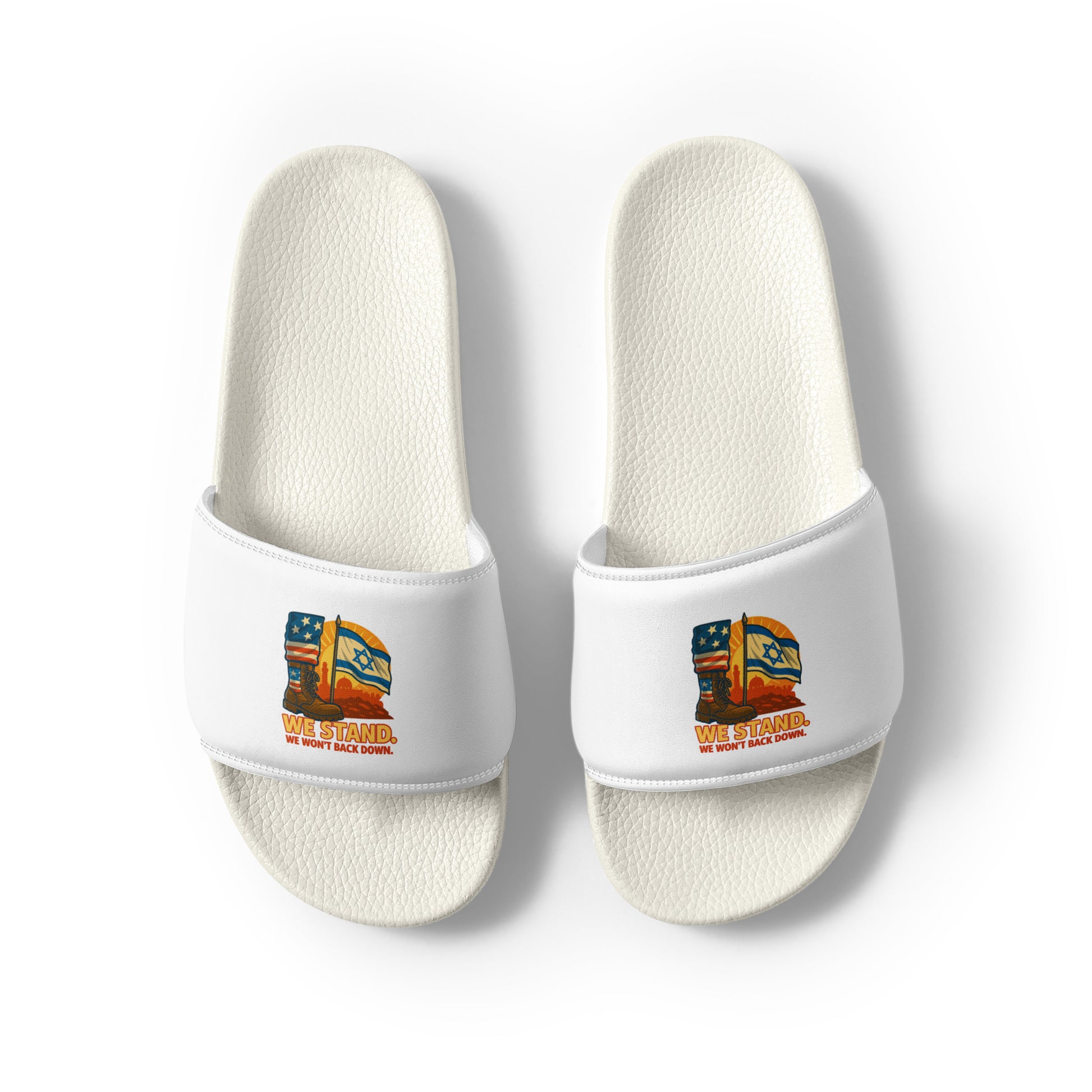 We Stand Men's Slides - American Zionist