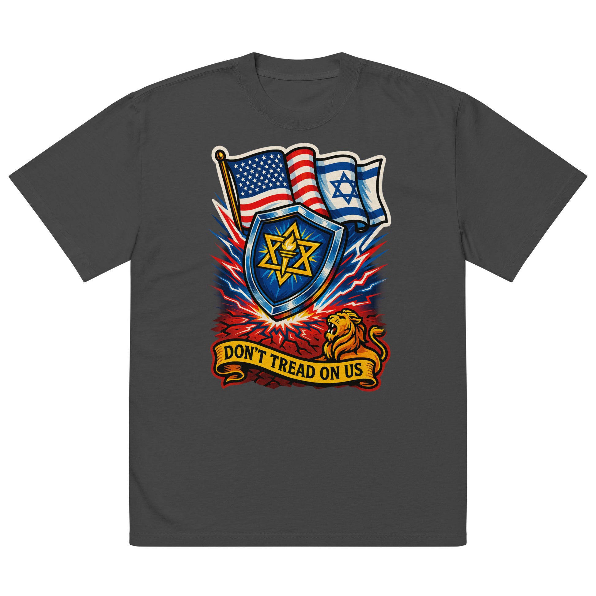 Don't Tread on Us Oversized Faded T-Shirt - American Zionist