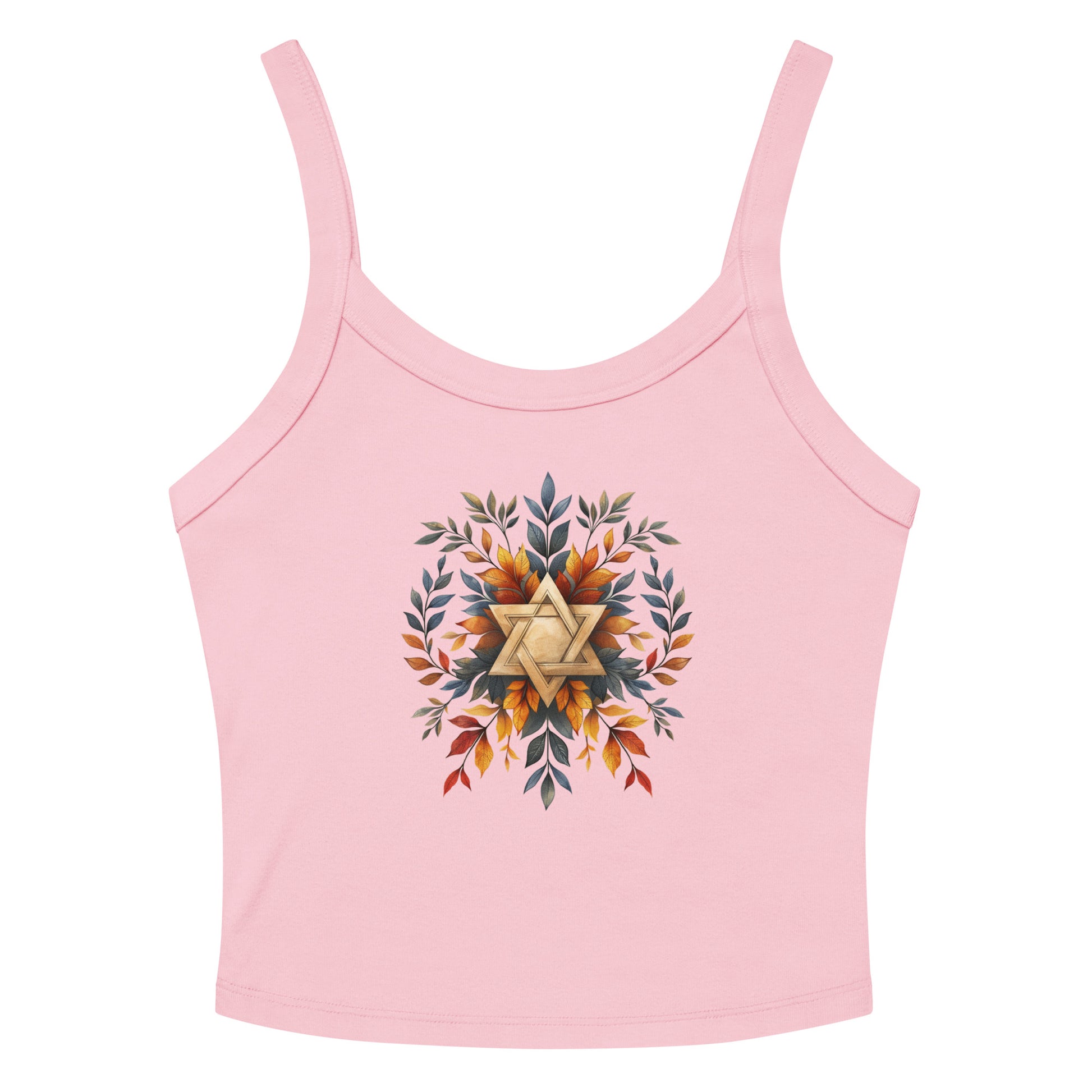 Star of David Wreath Women's Micro - Rib Tank Top - American Zionist