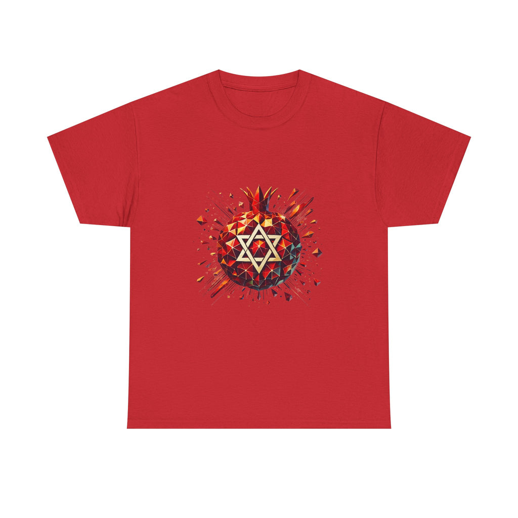 Pomegranate Star of David Unisex Heavy Cotton Tee - American Zionist