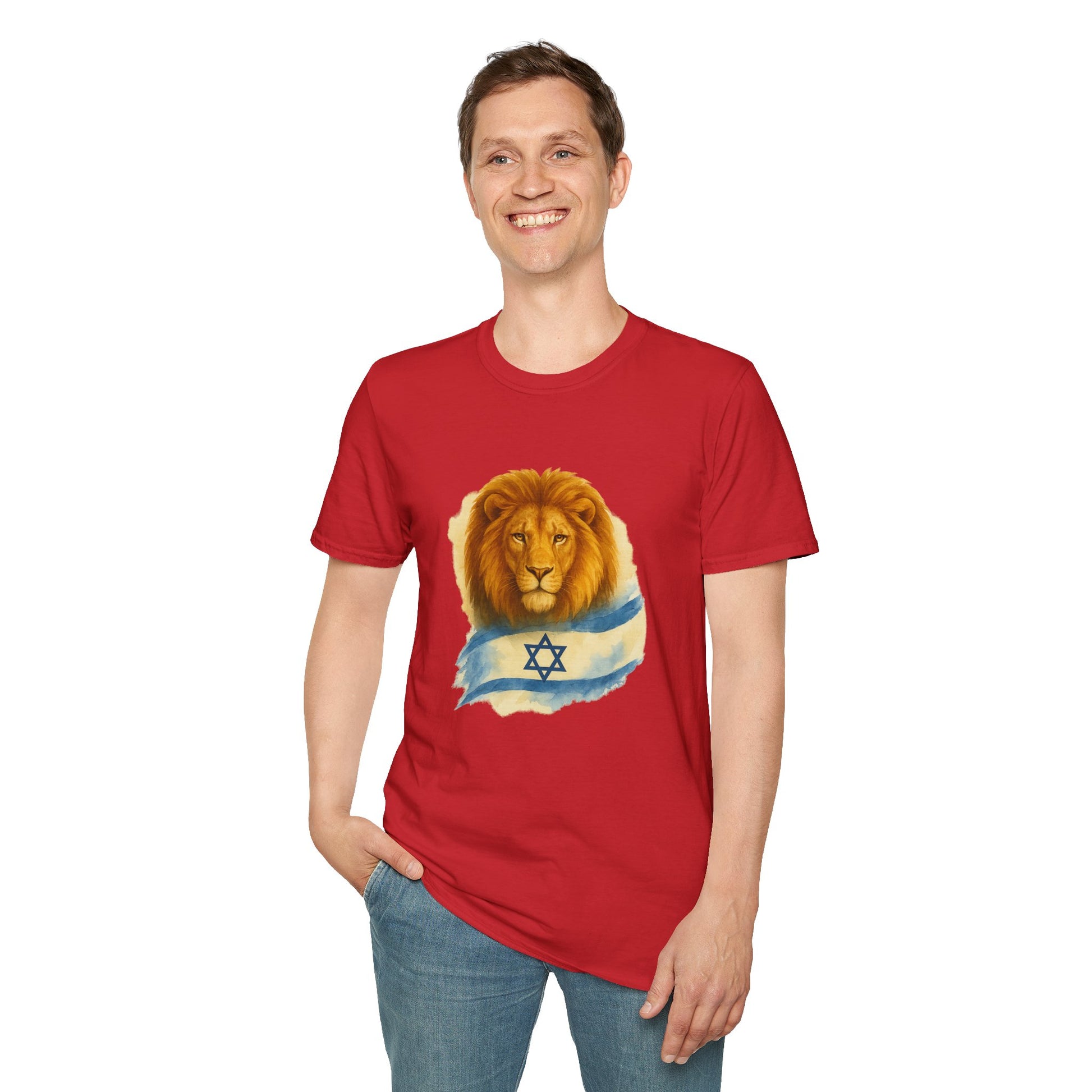 Lion Of Israel Unisex Softstyle T-Shirt - American Zionist