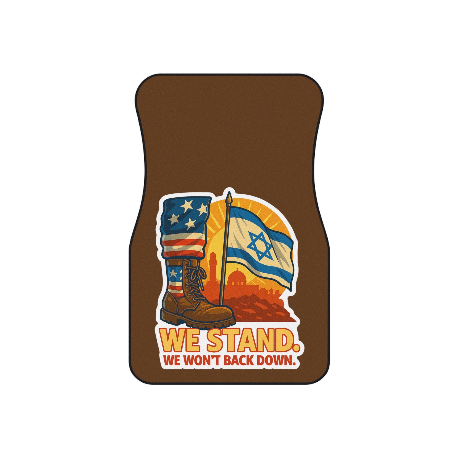 We Stand Car Mats (2x Front) - American Zionist