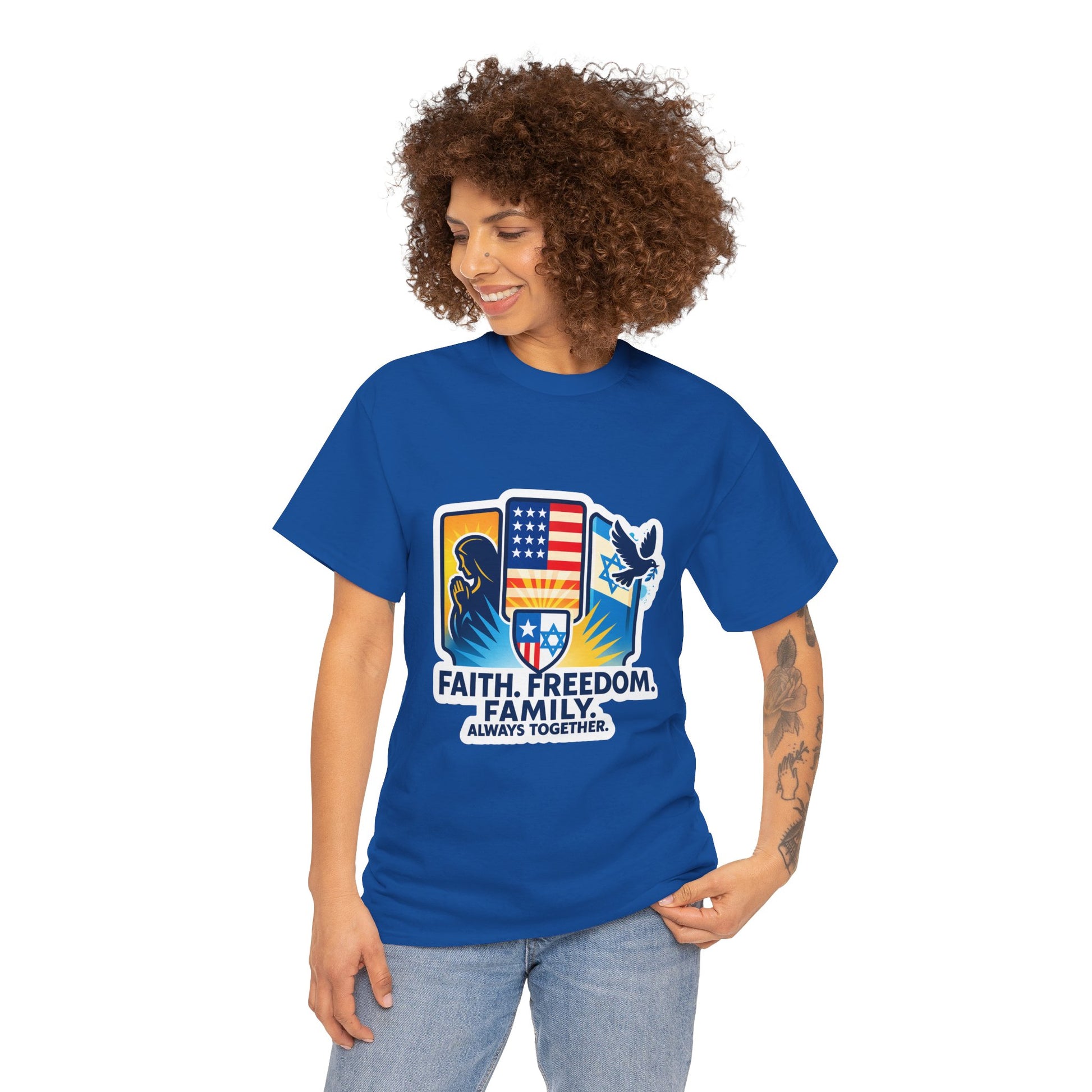 Shield Of Togetherness Unisex Heavy Cotton Tee - American Zionist