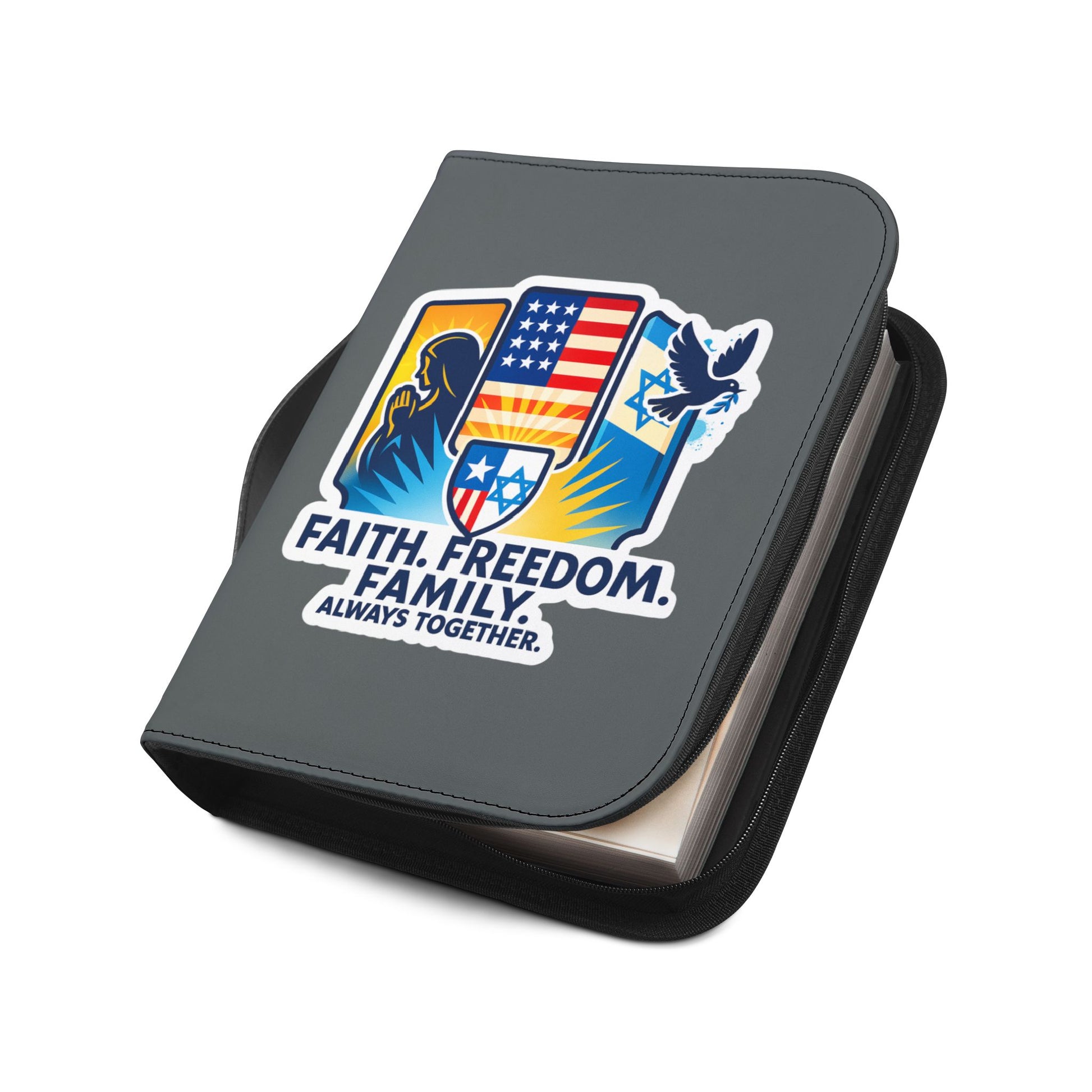 Faith Freedom Family Bible Cover - American Zionist