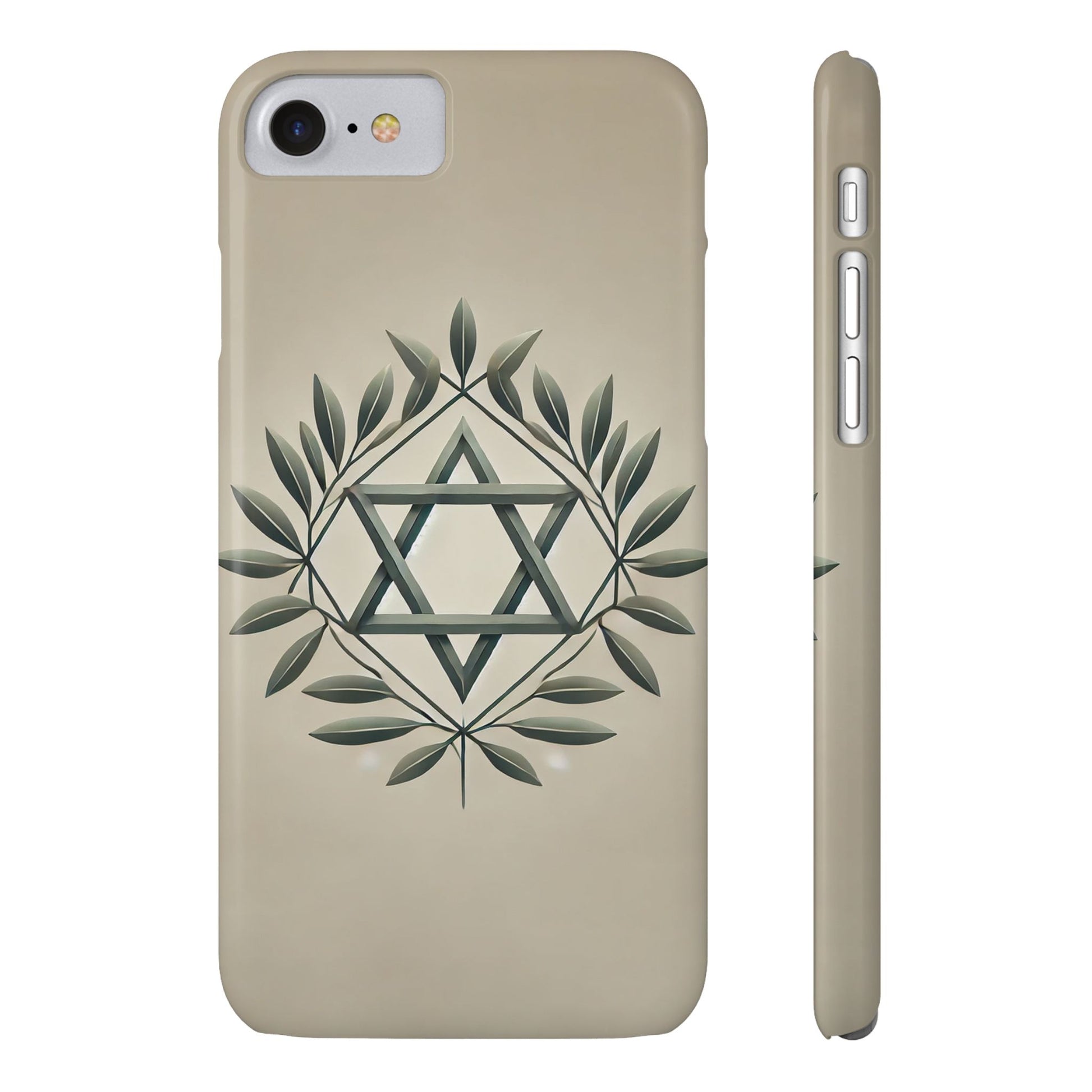 Olive and Star of David Slim Phone Cases - American Zionist