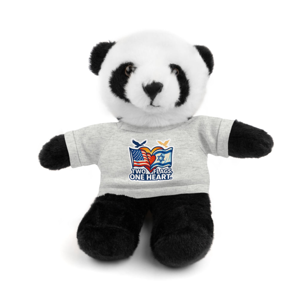 Two Flags. One Heart Stuffed Animals with Tee - American Zionist