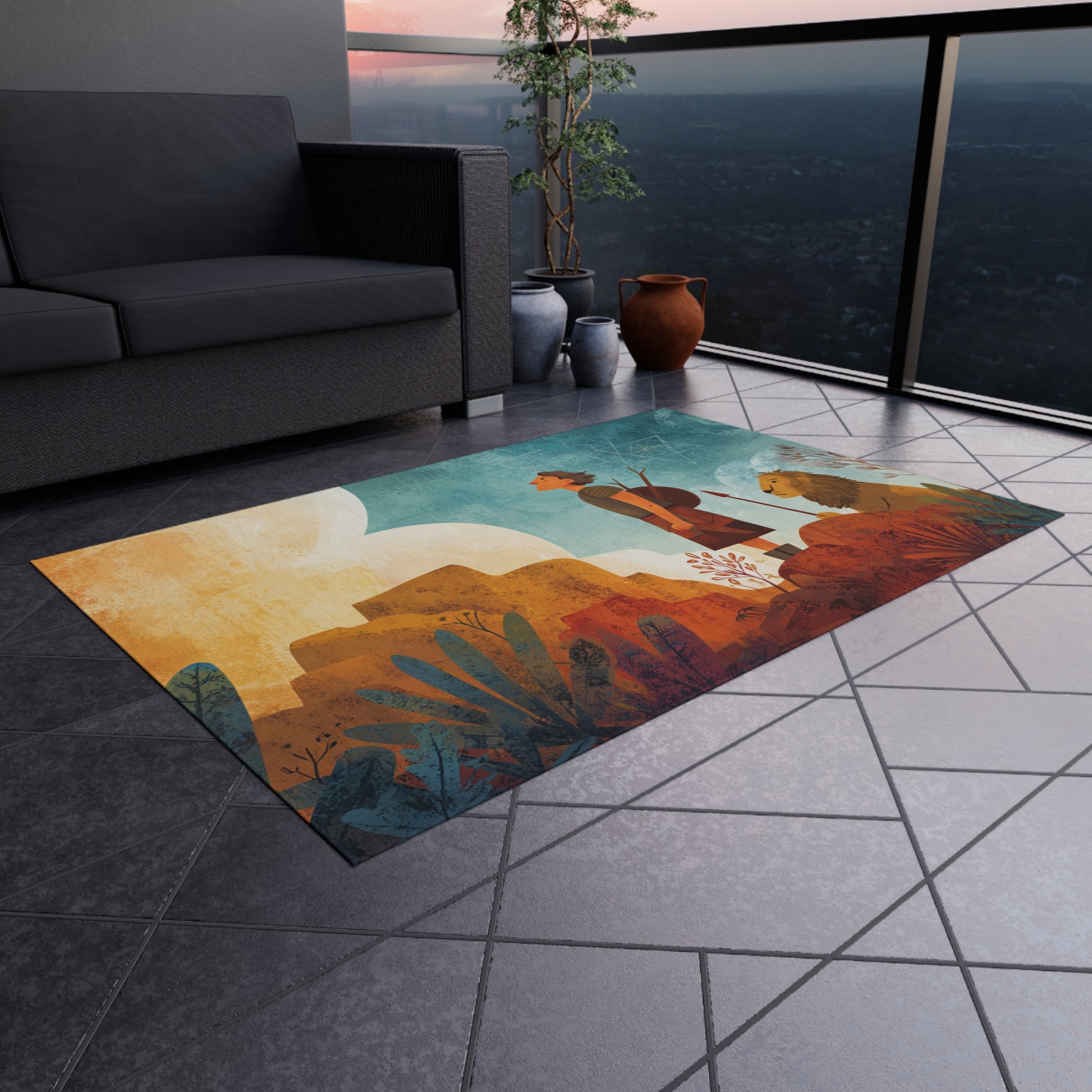 Jerusalem Adventurer Outdoor Rug - American Zionist