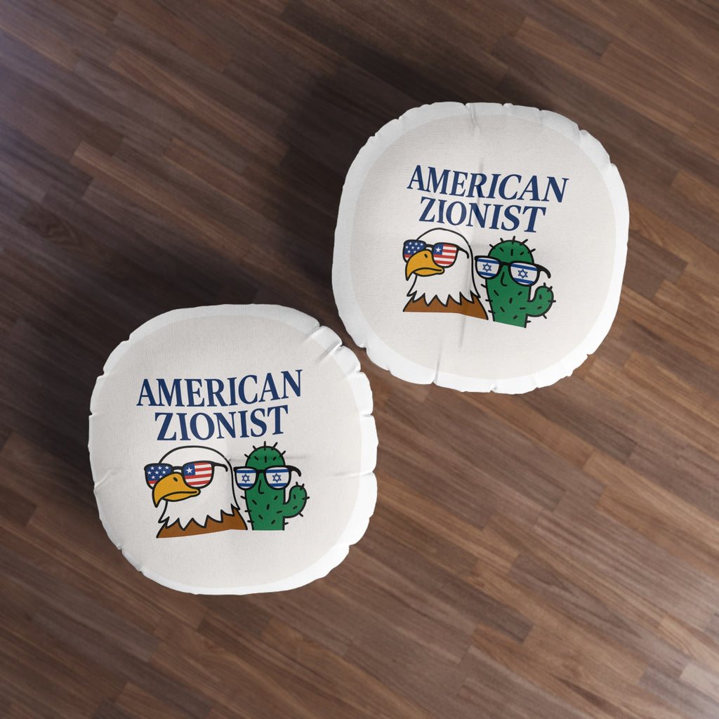 American Zionist Bros Tufted Floor Pillow, Round - American Zionist