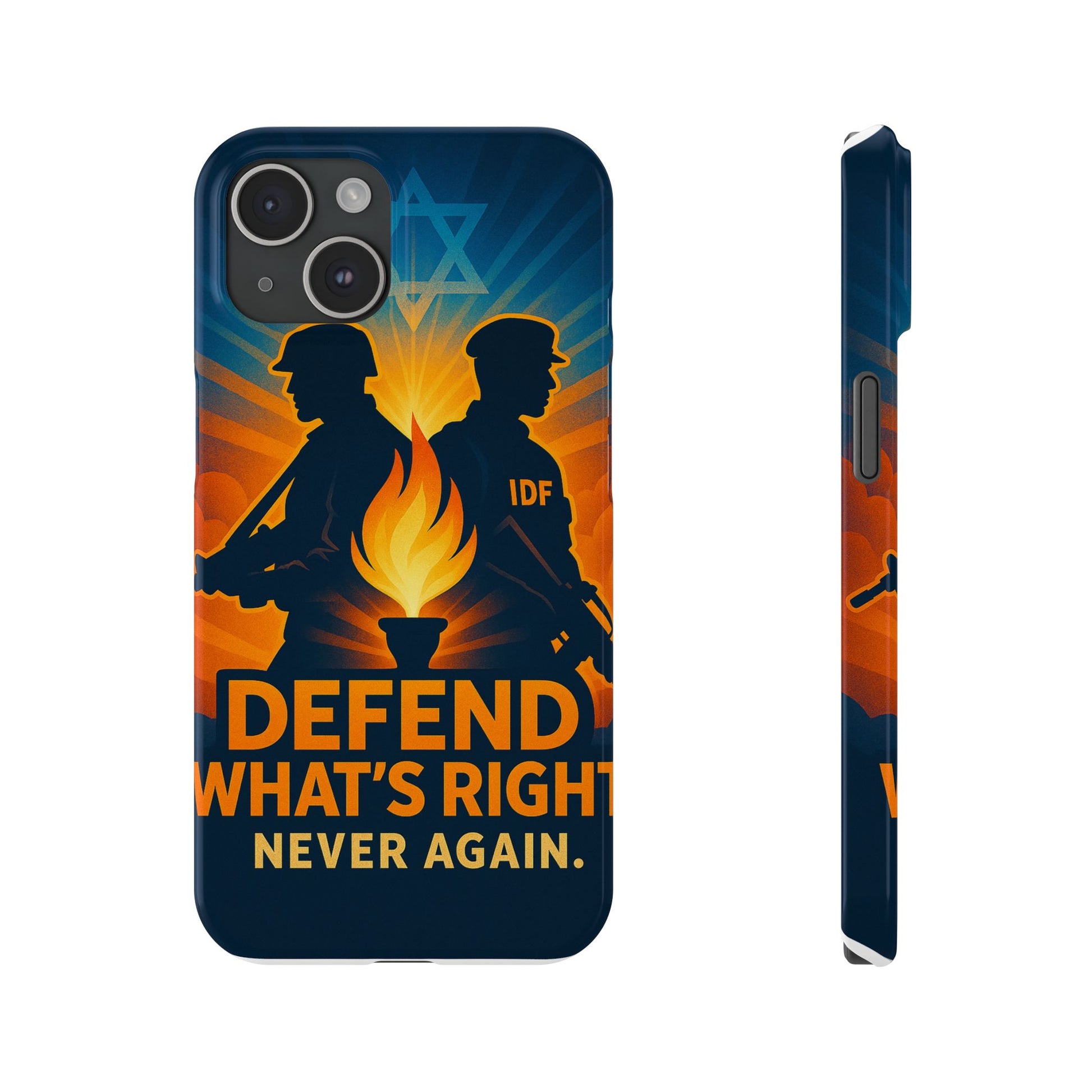 Defend What's Right Slim Phone Cases - American Zionist