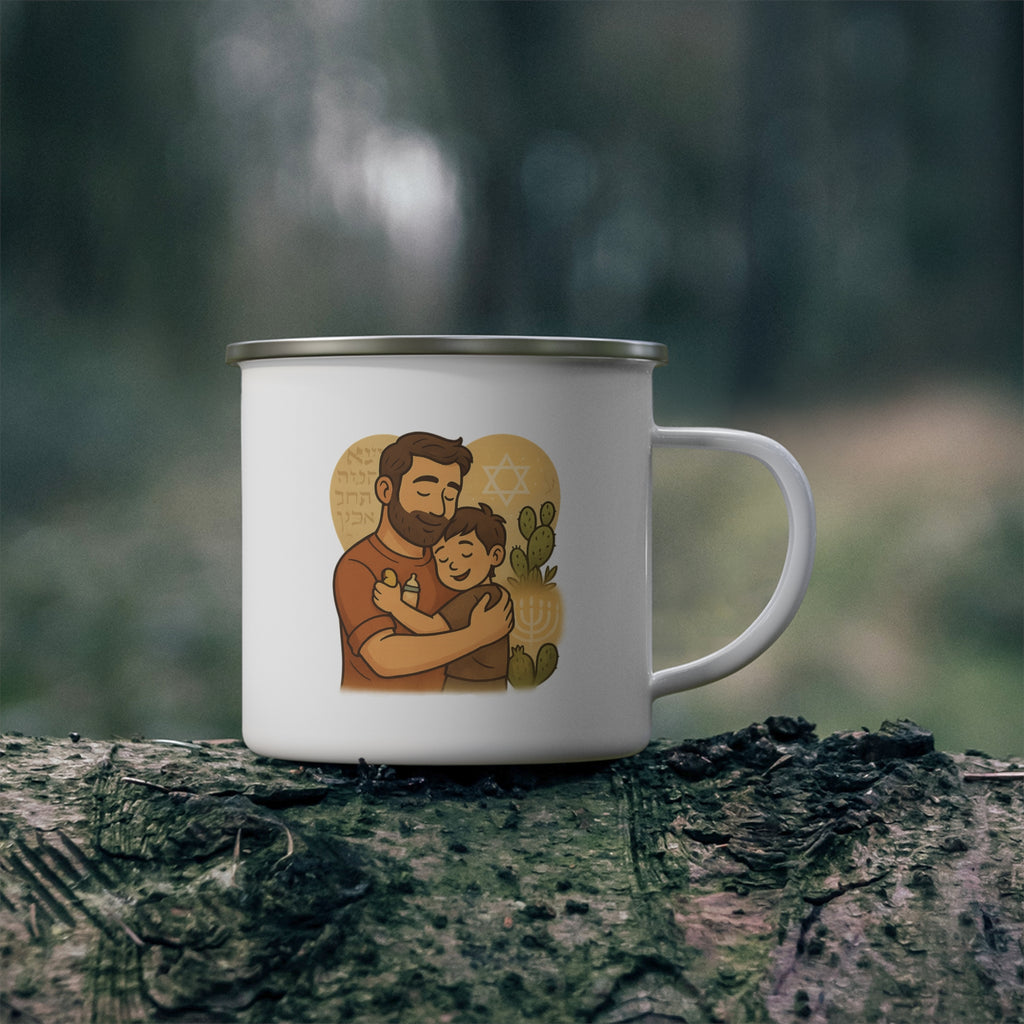 Dad Love Enamel Camping Mug - American Zionist