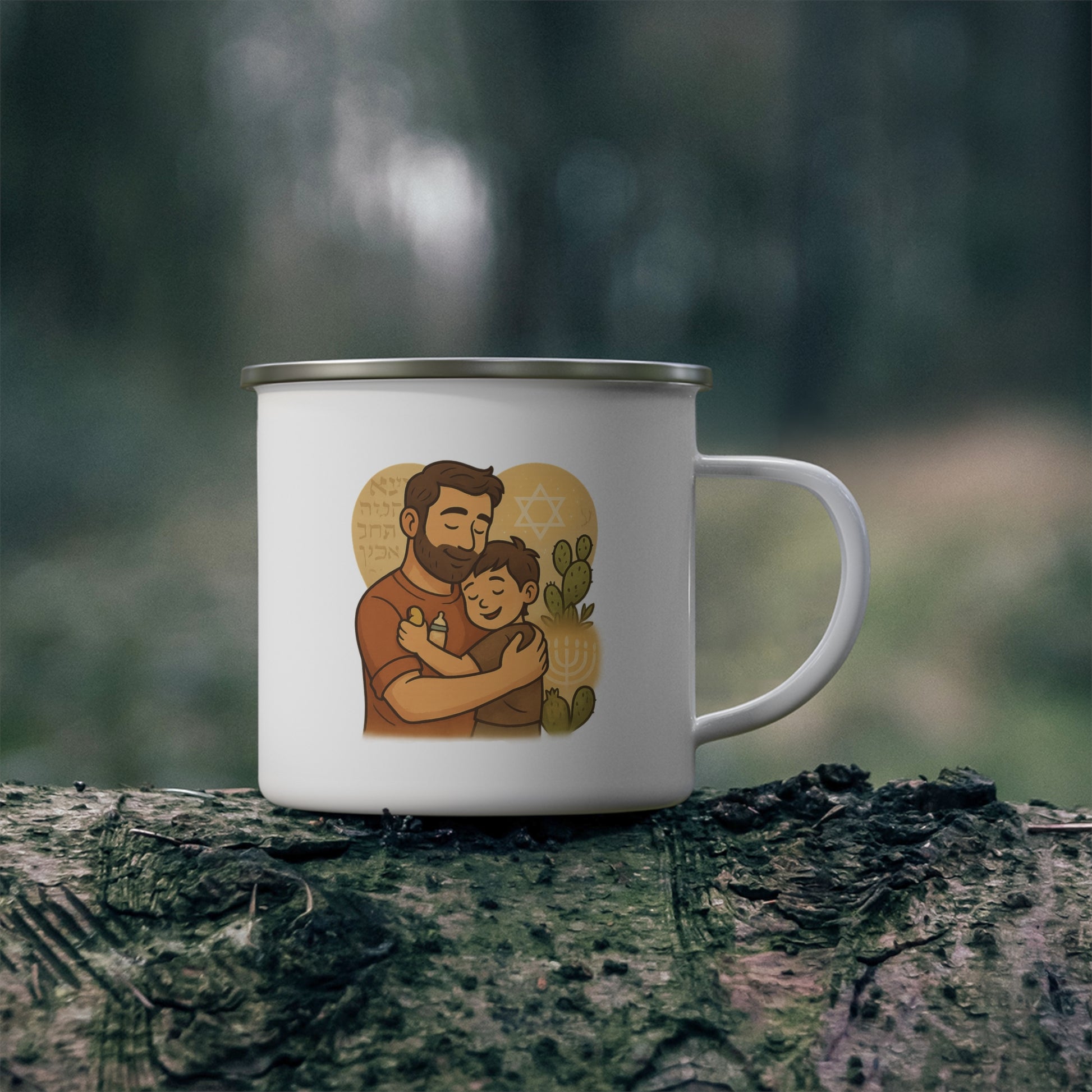 Dad Love Enamel Camping Mug - American Zionist