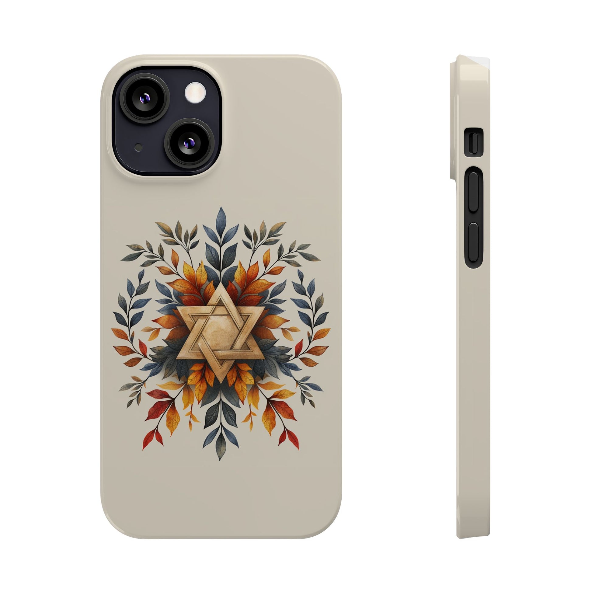Star of David Wreath Slim Phone Cases - American Zionist