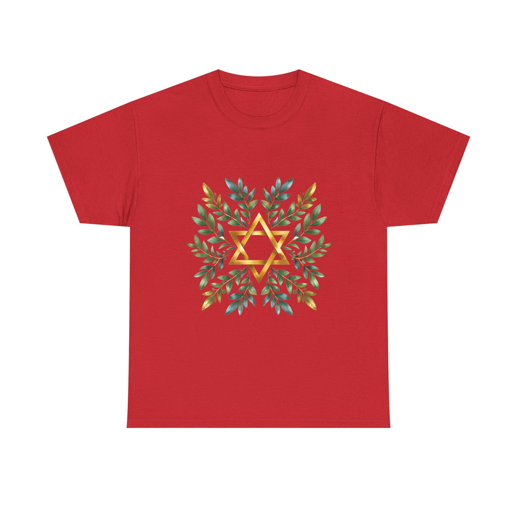 Star of David Wreath Unisex Heavy Cotton Tee - American Zionist
