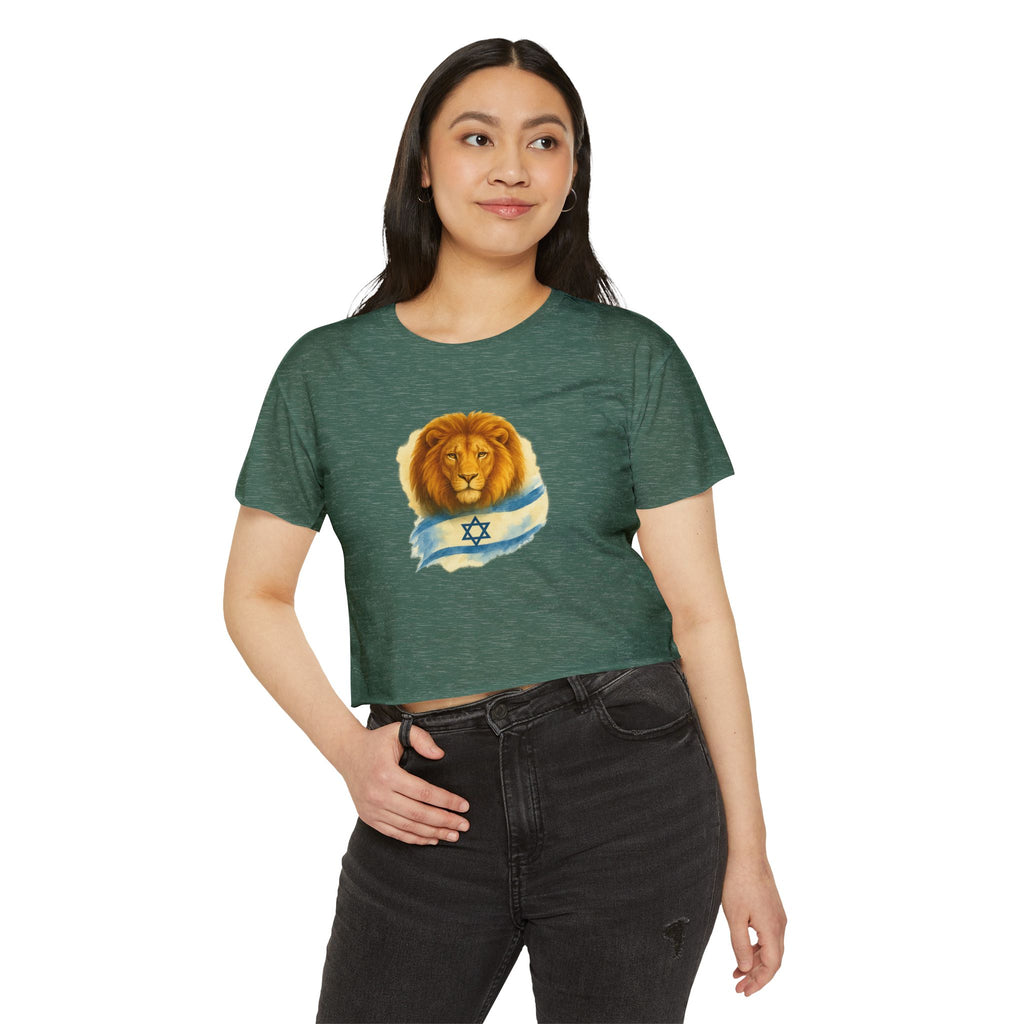 Lion Of Israel Women's Festival Crop Top - American Zionist