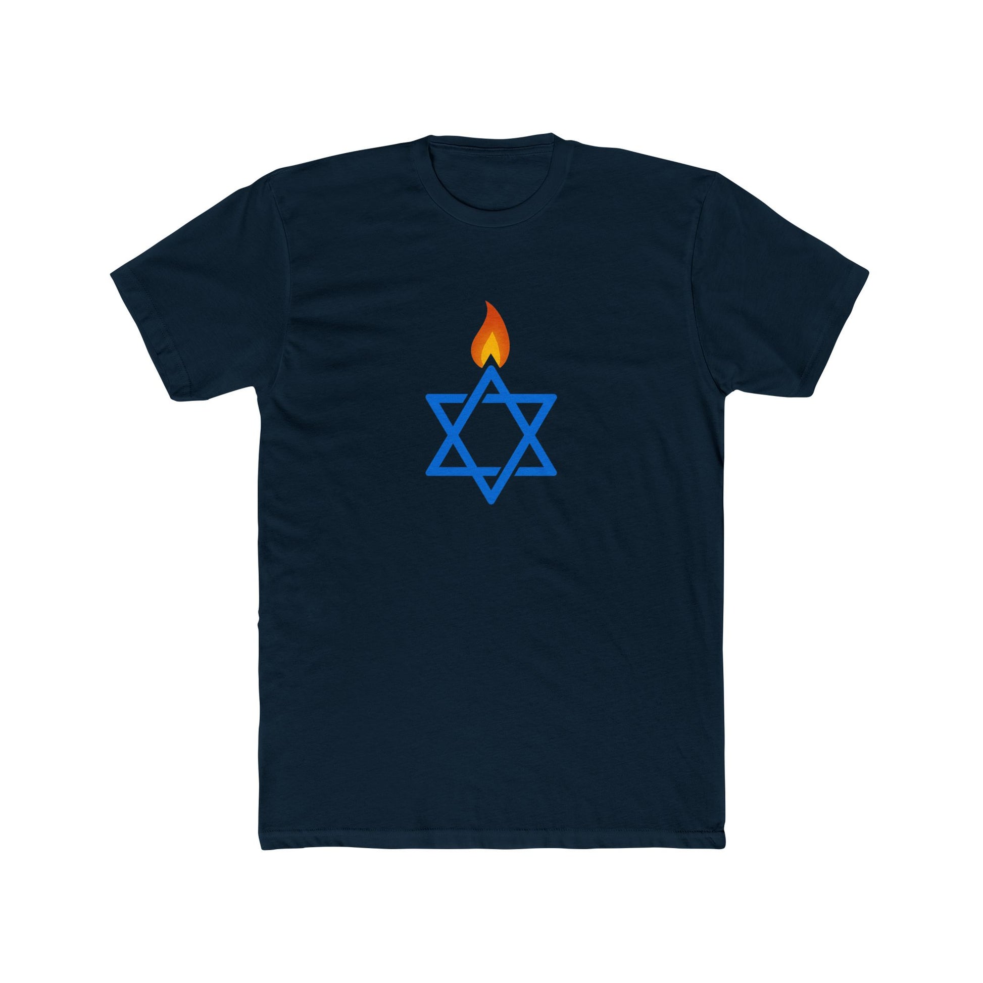 Fire Stars Of David Unisex Cotton Crew Tee - American Zionist
