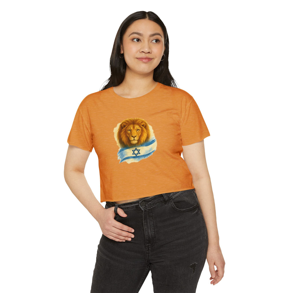 Lion Of Israel Women's Festival Crop Top - American Zionist