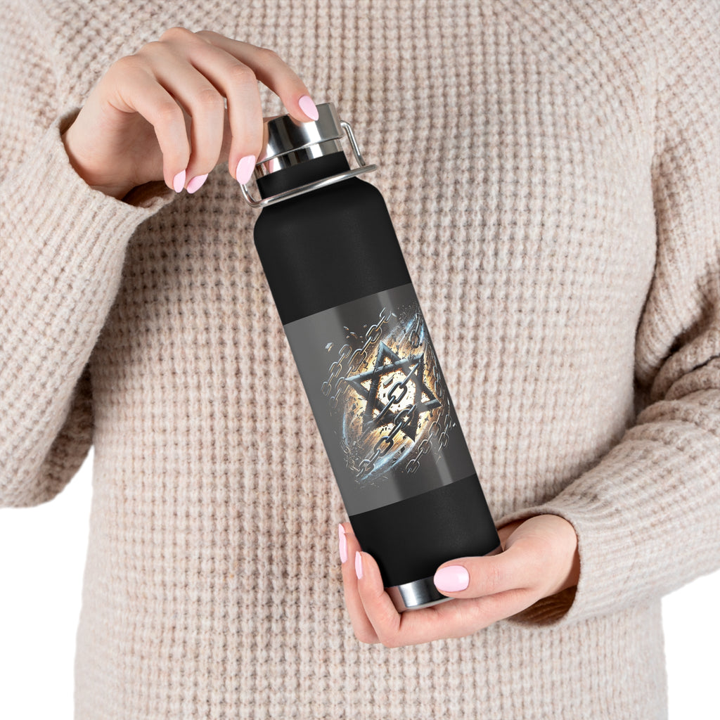 Galaxy Star of David Copper Vacuum Insulated Bottle, 22oz - American Zionist