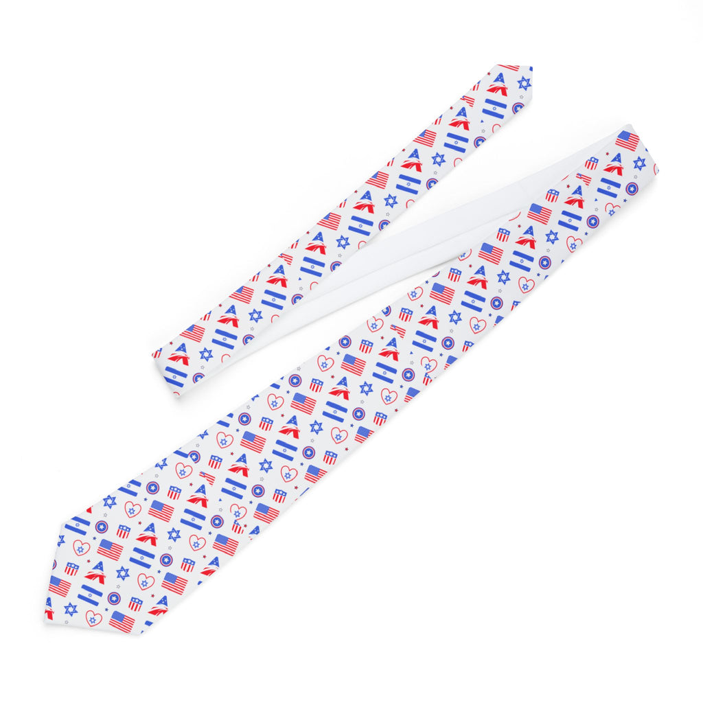 Zionist Heart Pattern Necktie - American Zionist