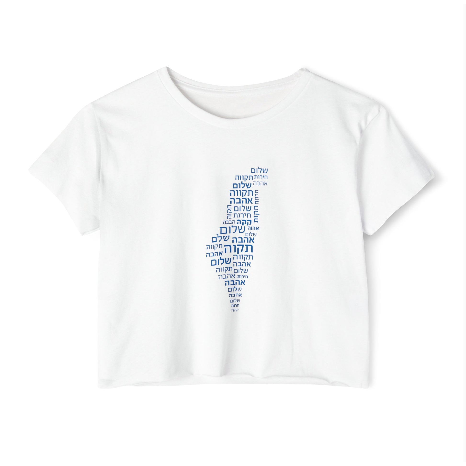 Hebrew Letters Women's Festival Crop Top - American Zionist