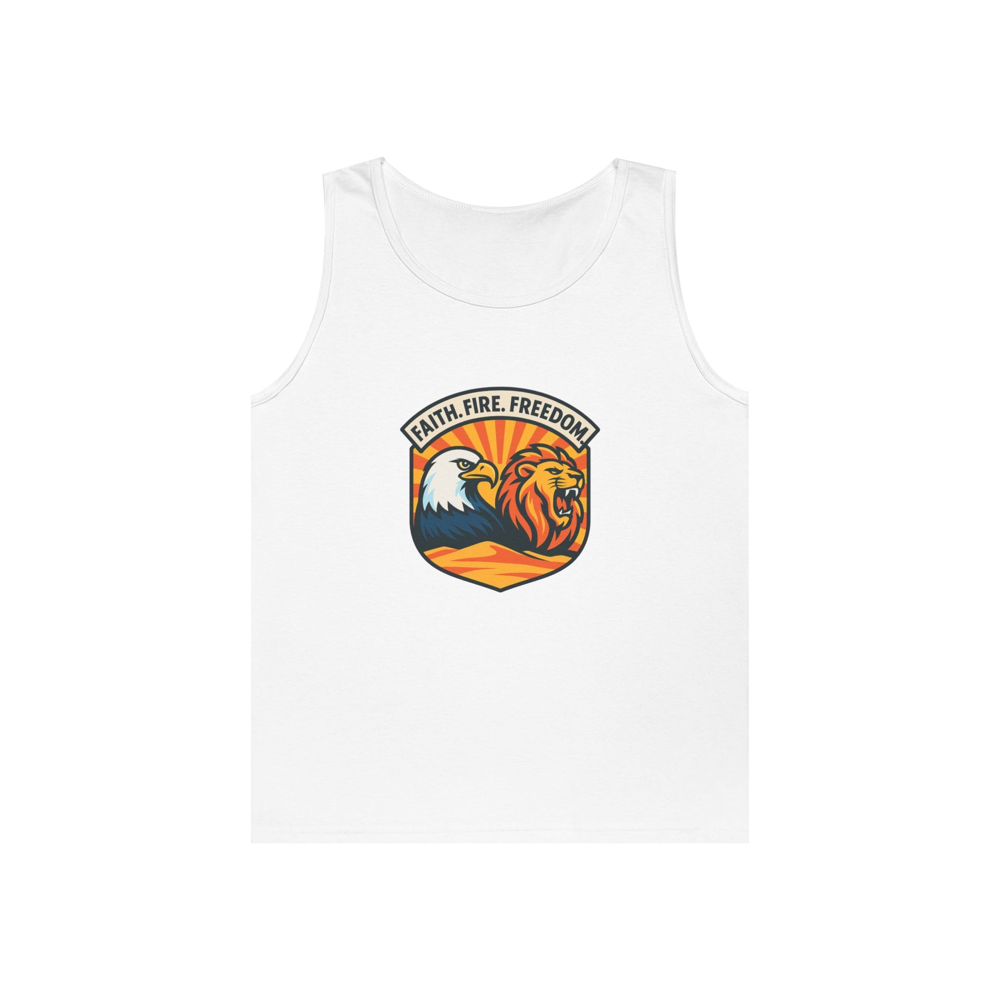 Lions Eagles Rise Unisex Heavy Cotton Tank Top - American Zionist