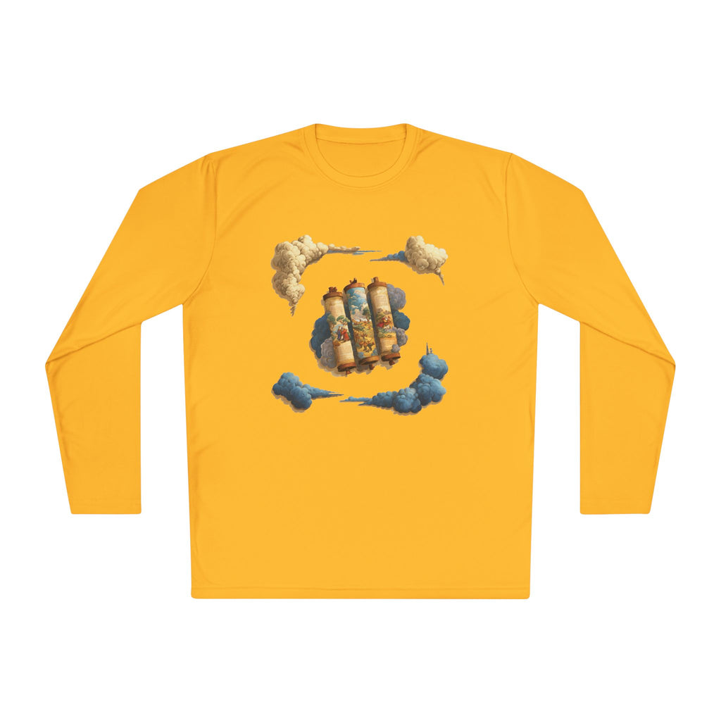 Cloudy Scroll of Moses Unisex Lightweight Long Sleeve Tee - American Zionist